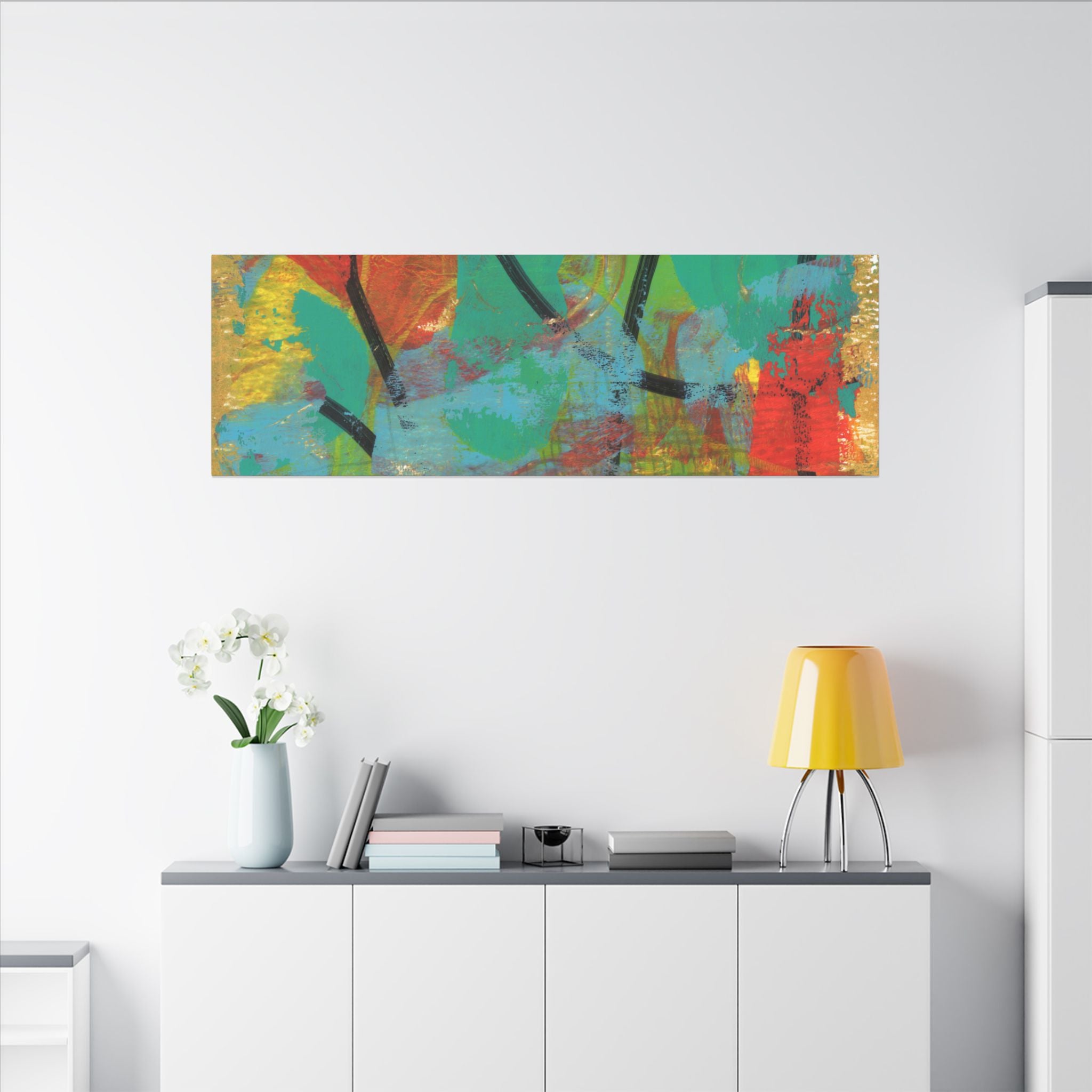 Abstract Tropical Color Splash Canvas