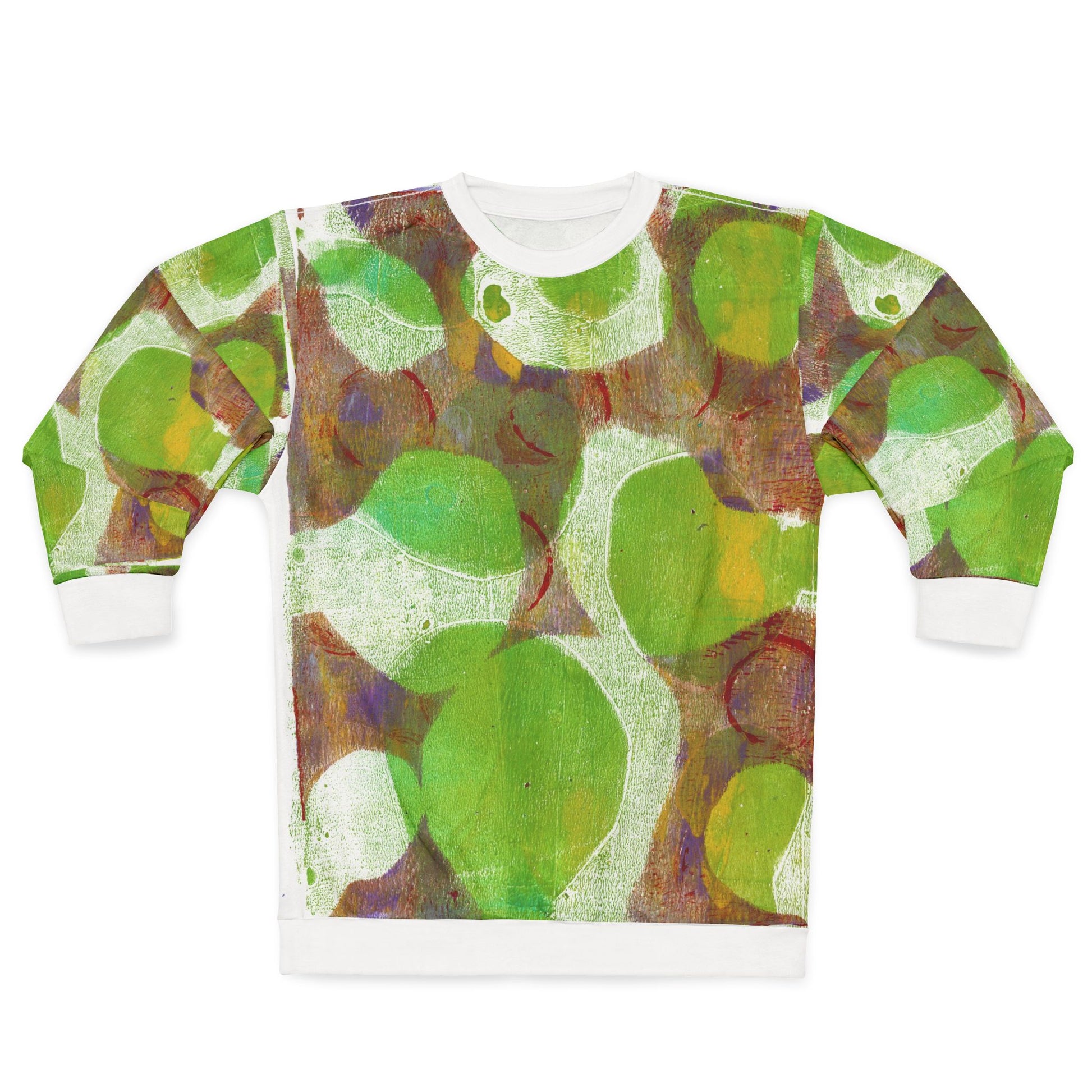 Encircling Trees Green Abstract Sweatshirt