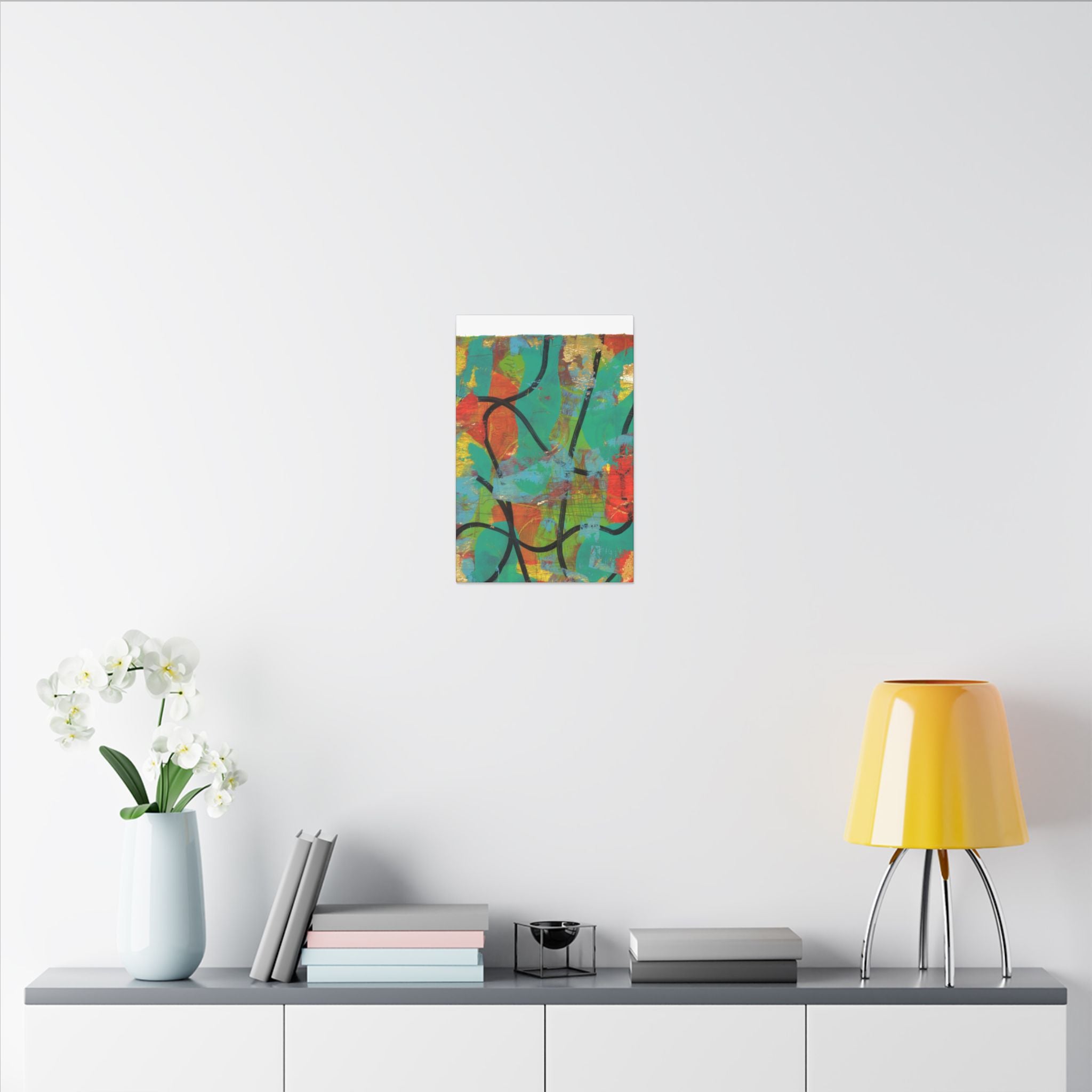 Abstract Tropical Color Splash Canvas