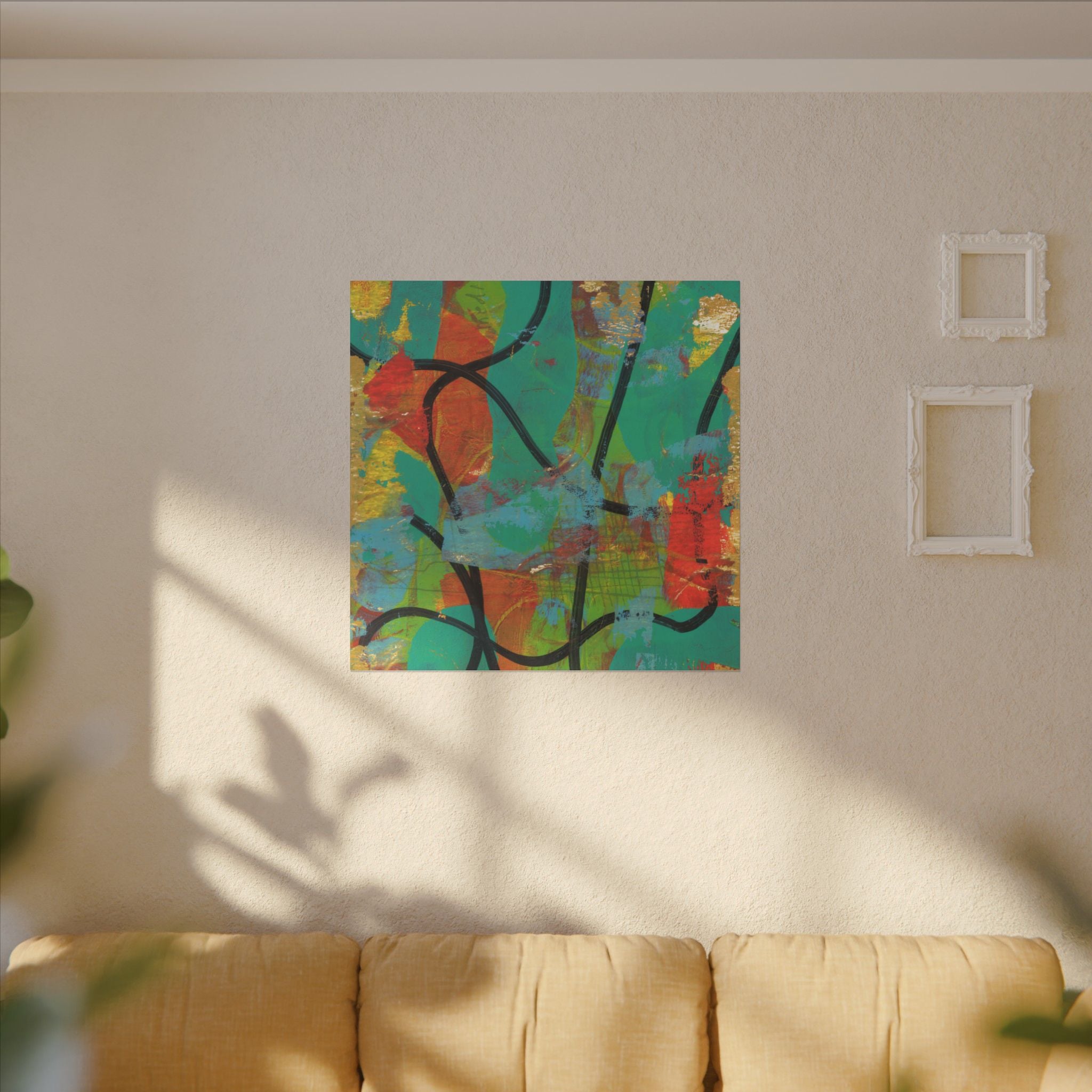 Abstract Tropical Color Splash Canvas