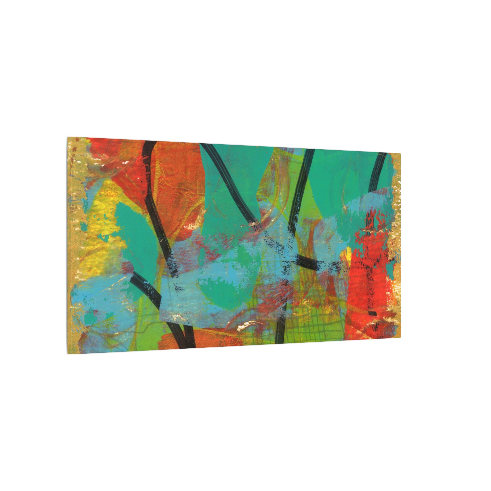 Abstract Tropical Color Splash Canvas