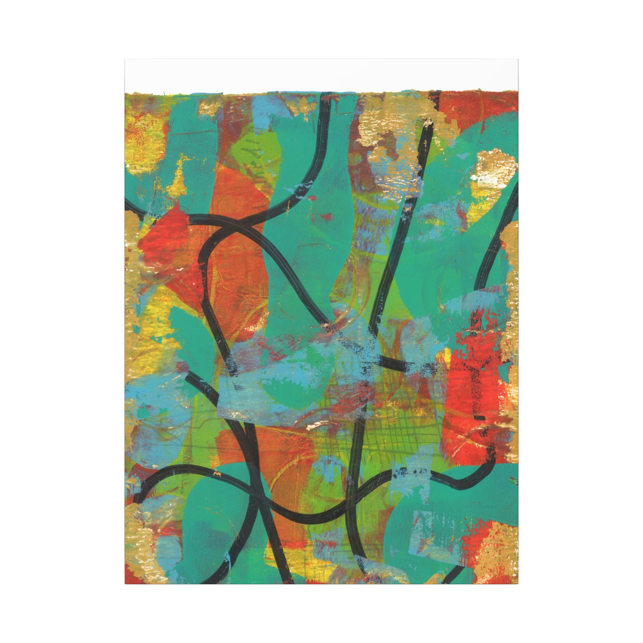 Abstract Tropical Color Splash Canvas