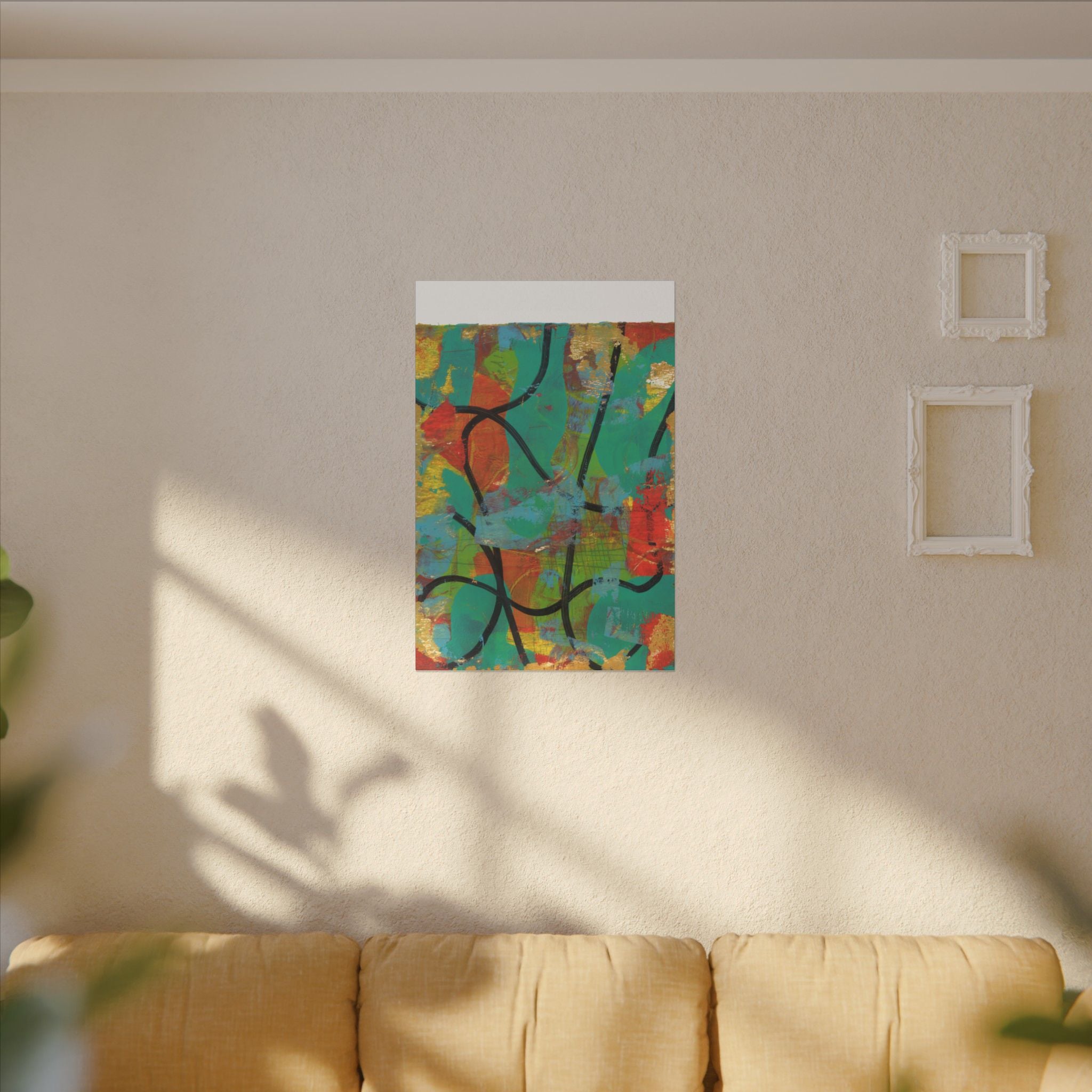 Abstract Tropical Color Splash Canvas