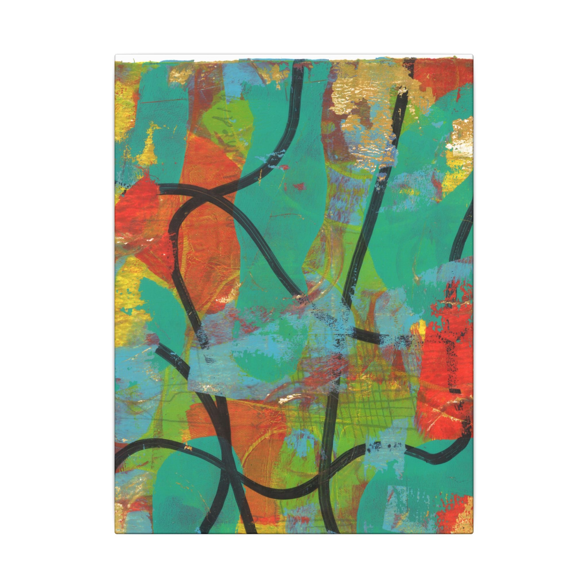 Abstract Tropical Color Splash Canvas