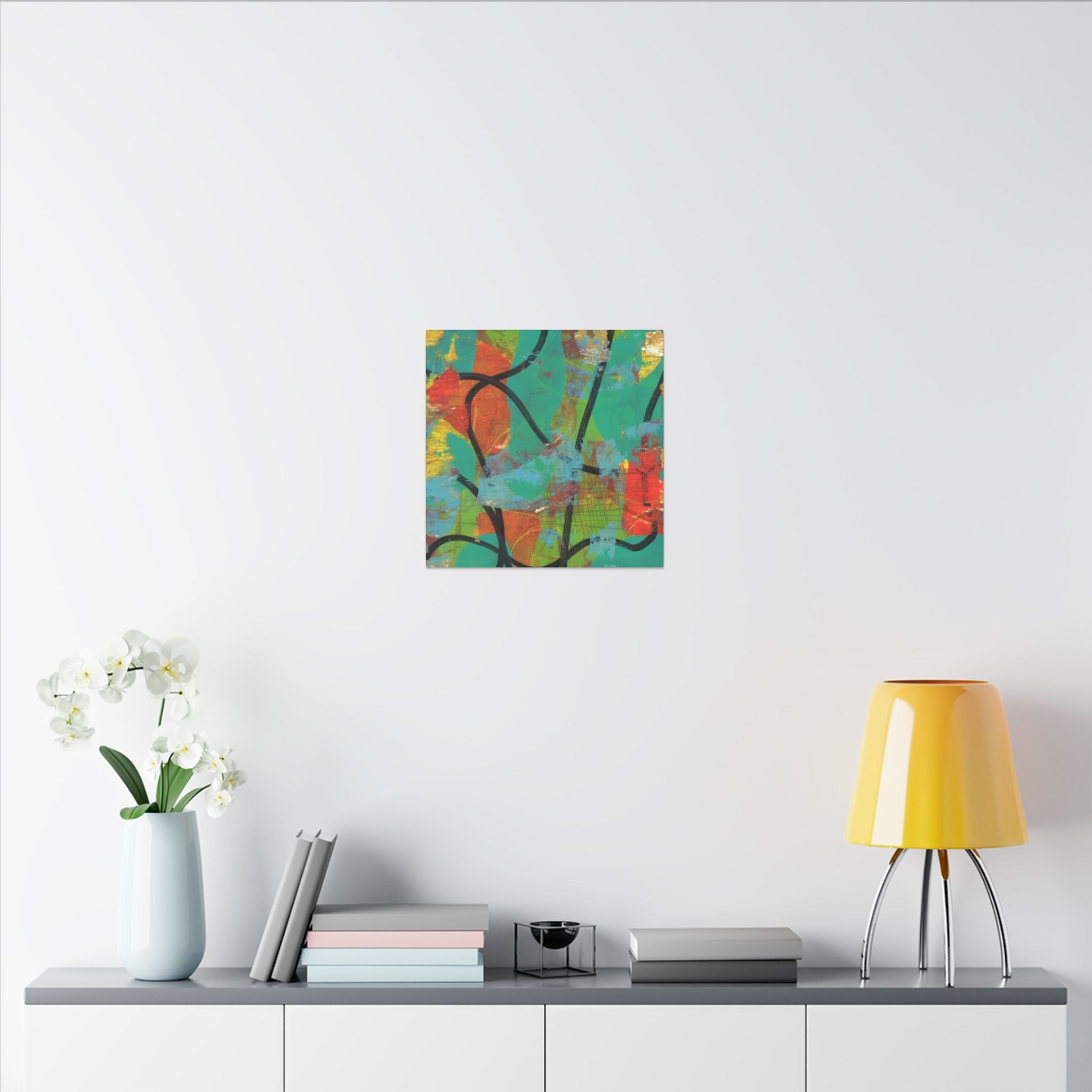 Abstract Tropical Color Splash Canvas