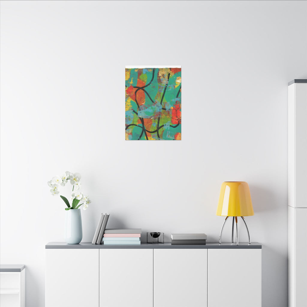 Abstract Tropical Color Splash Canvas