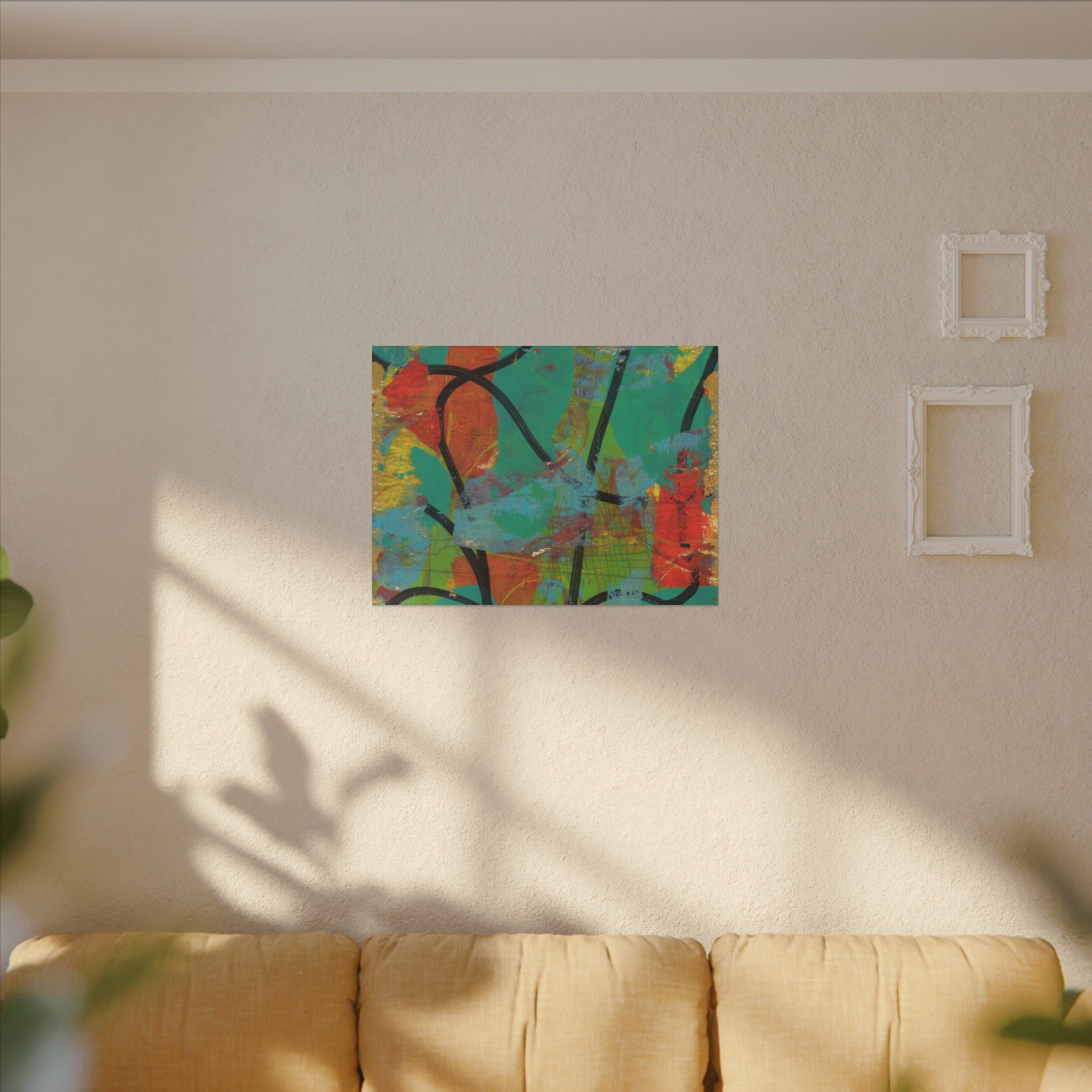 Abstract Tropical Color Splash Canvas