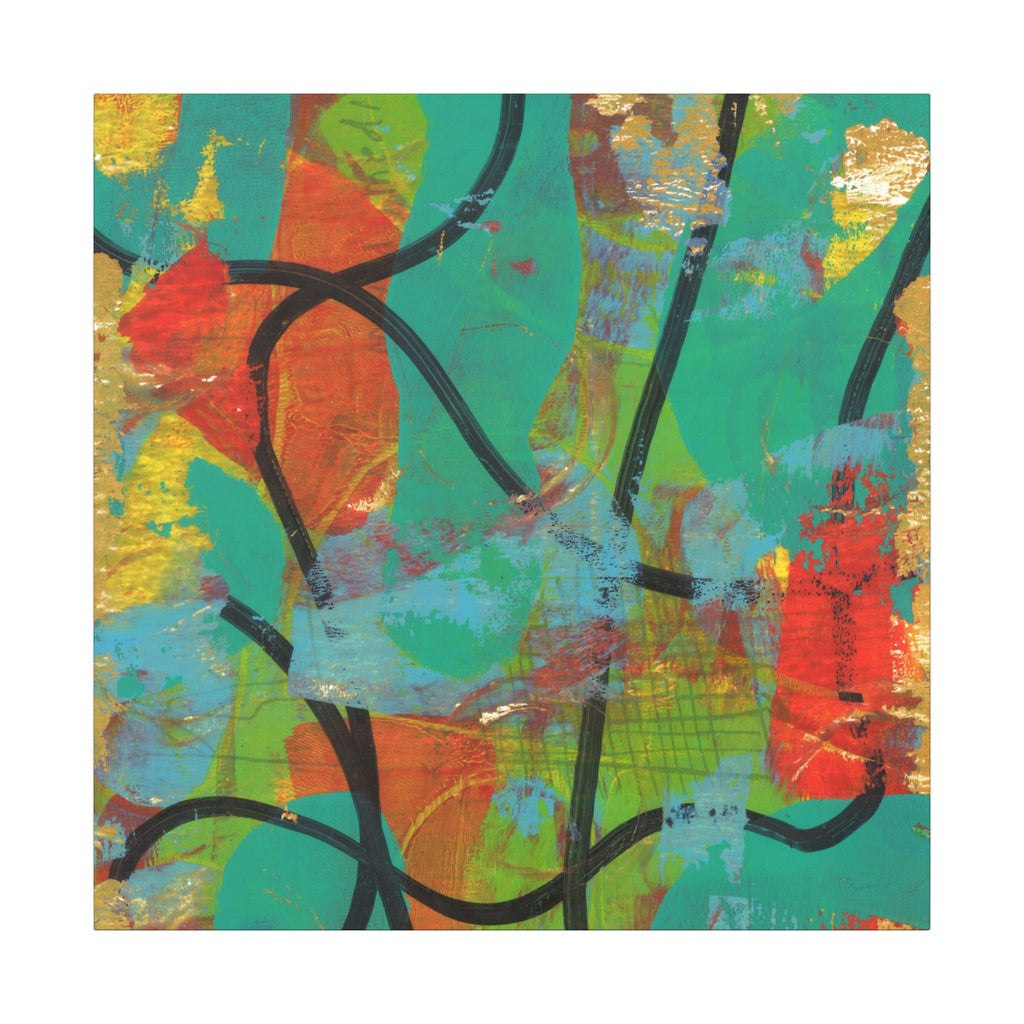 Abstract Tropical Color Splash Canvas