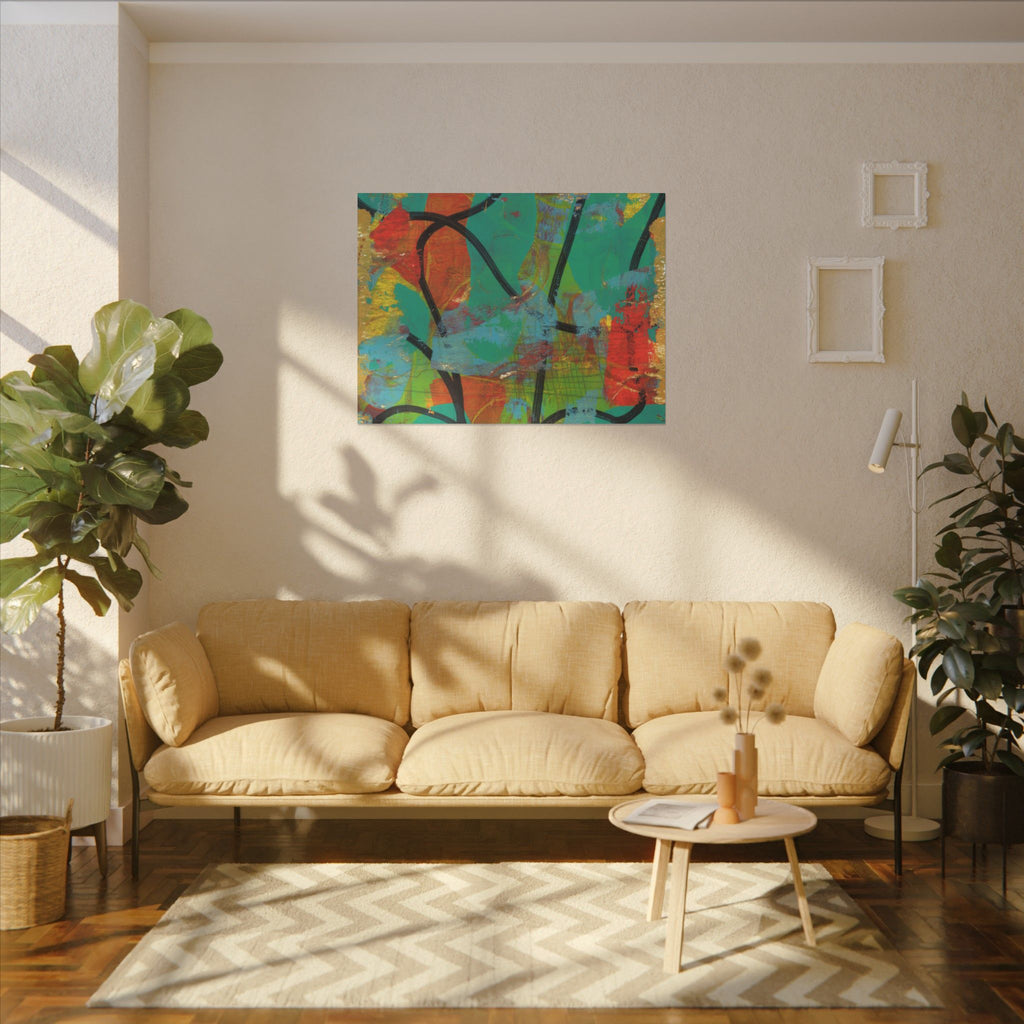 Abstract Tropical Color Splash Canvas