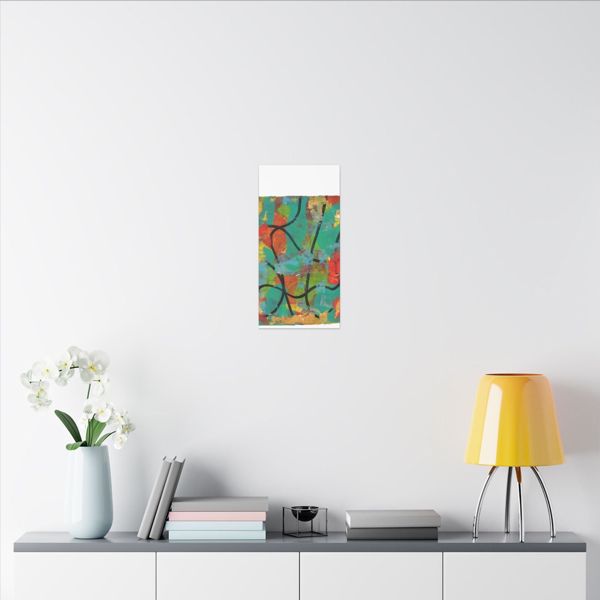 Abstract Tropical Color Splash Canvas