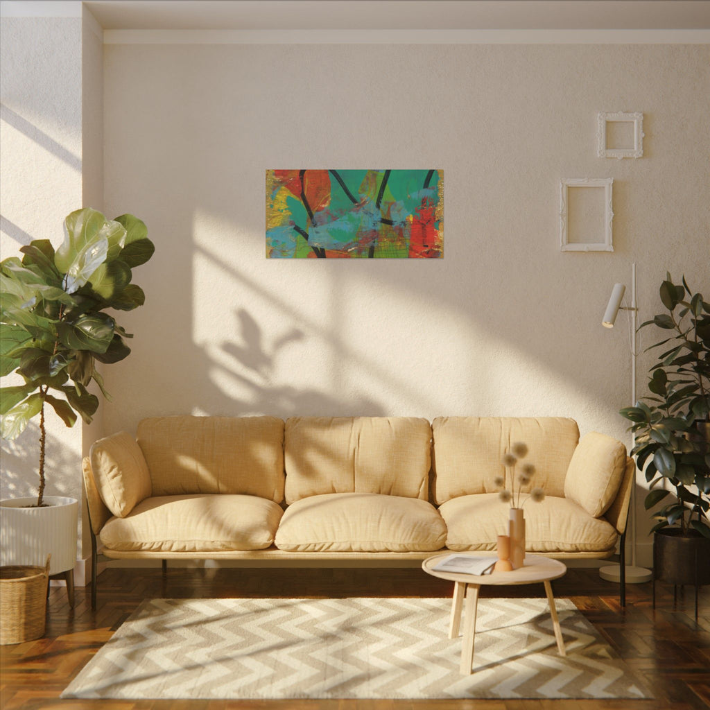 Abstract Tropical Color Splash Canvas