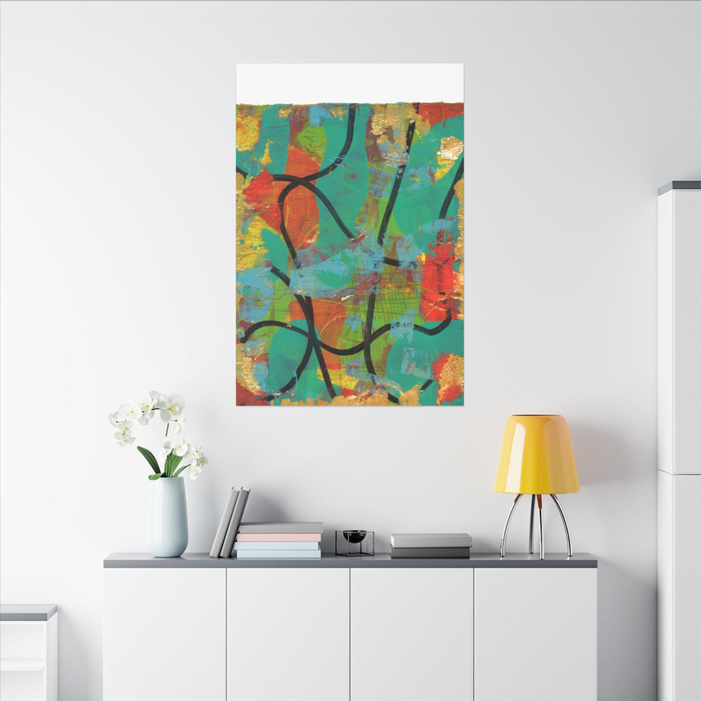 Abstract Tropical Color Splash Canvas