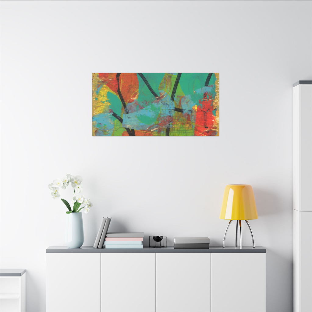 Abstract Tropical Color Splash Canvas