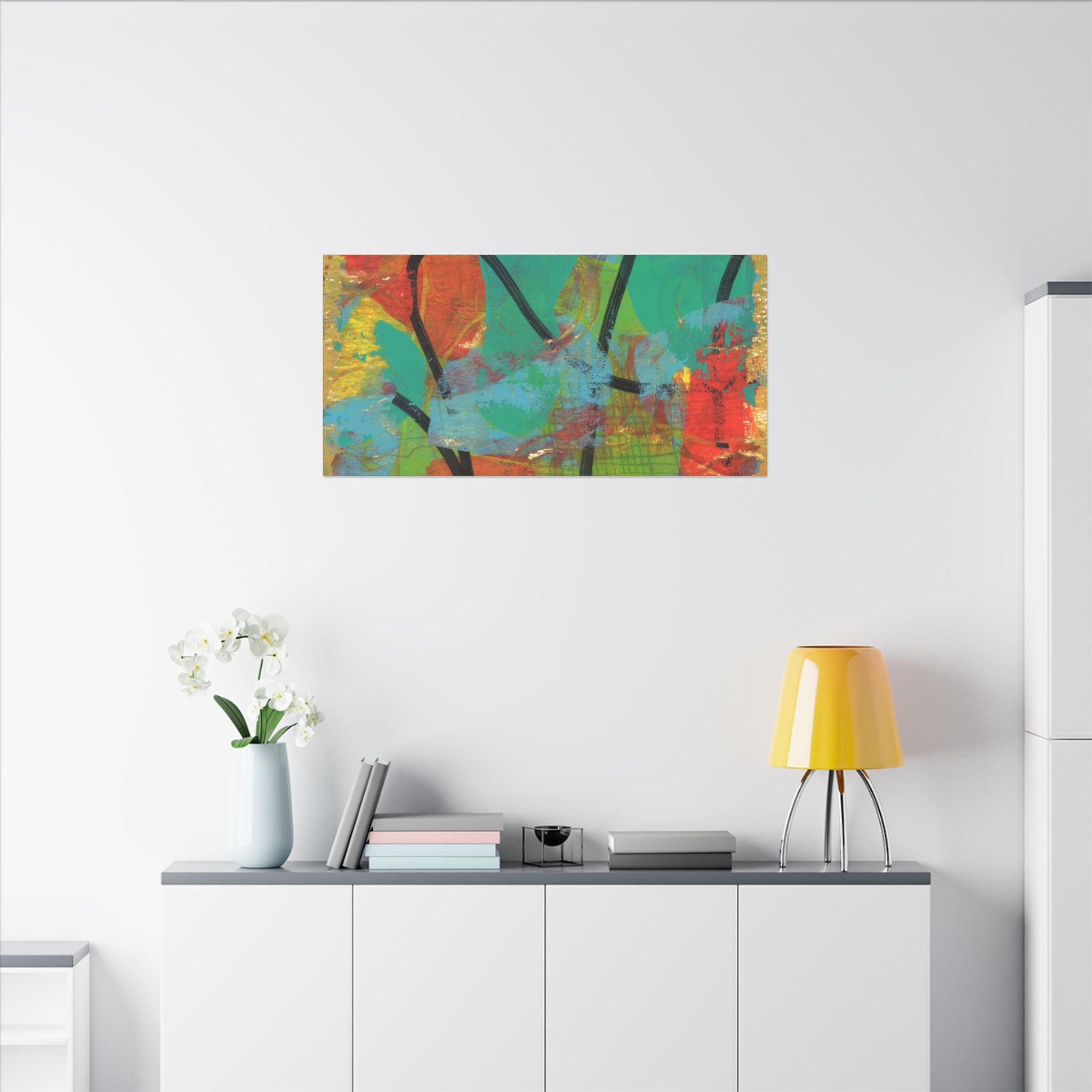 Abstract Tropical Color Splash Canvas