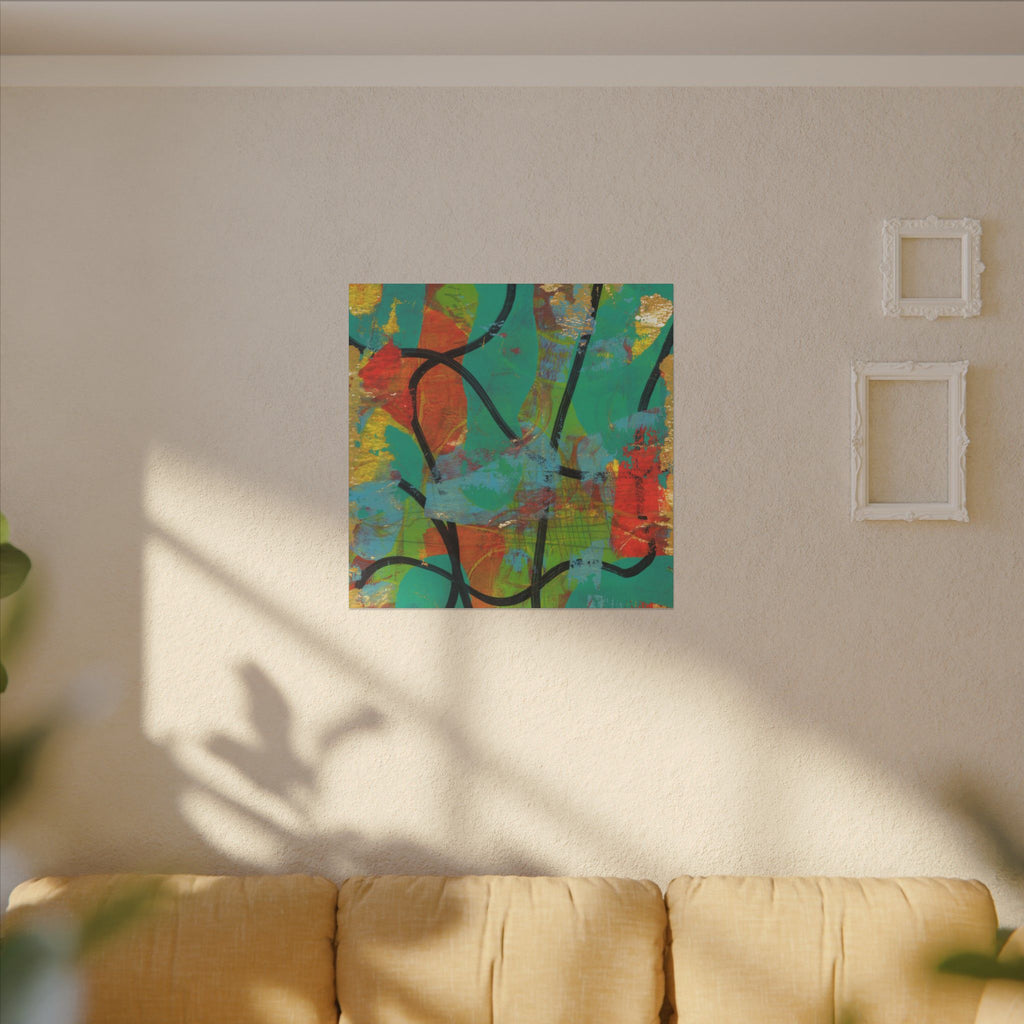 Abstract Tropical Color Splash Canvas