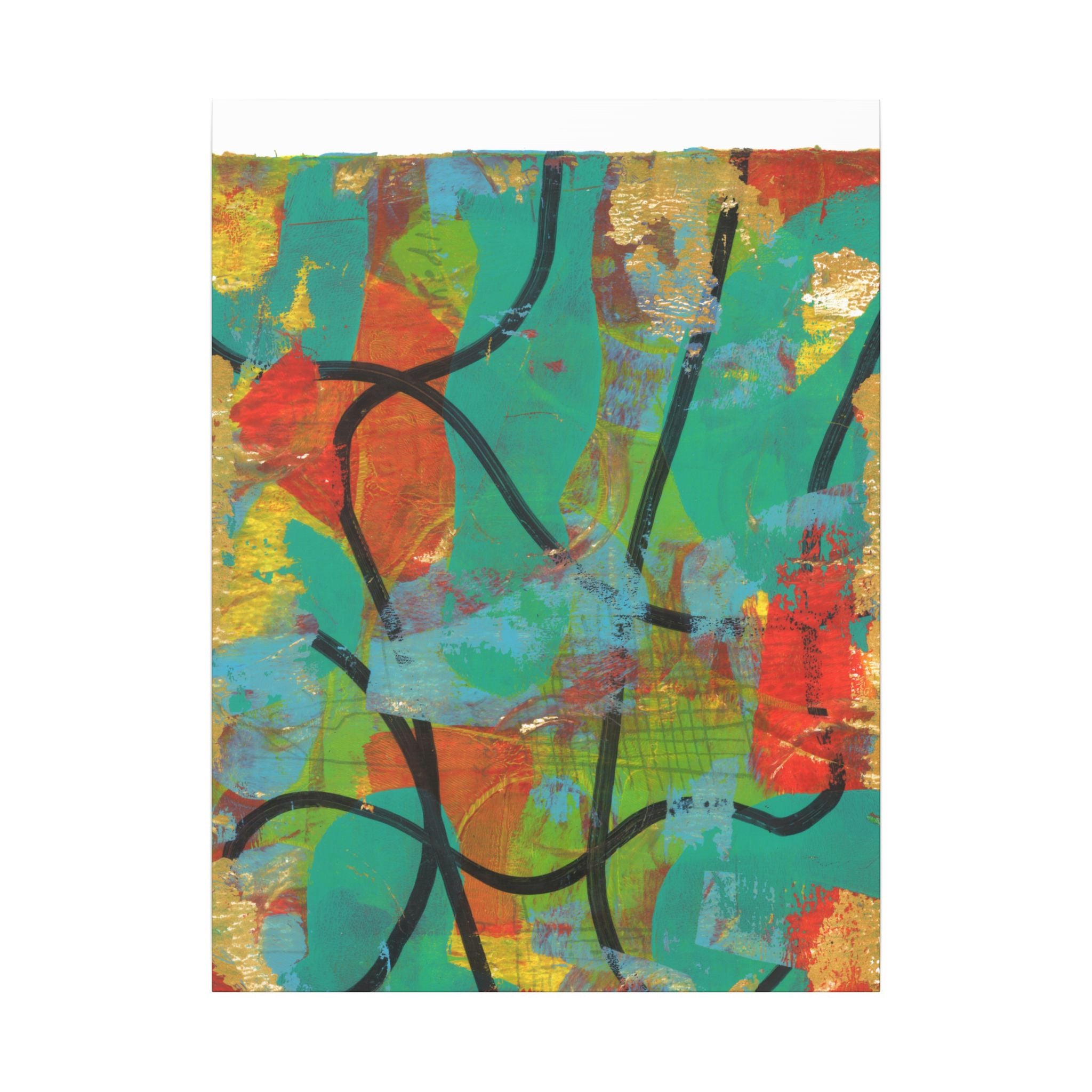 Abstract Tropical Color Splash Canvas