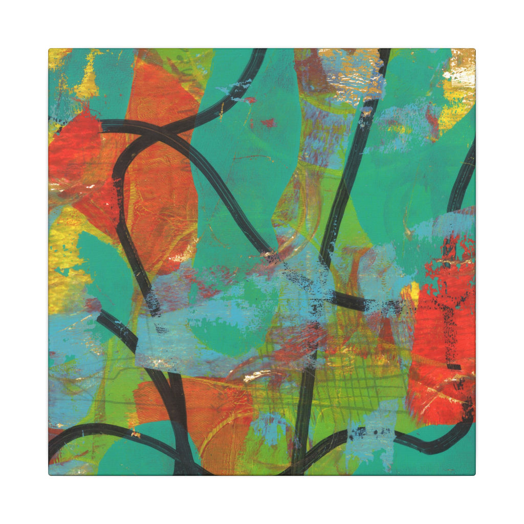 Abstract Tropical Color Splash Canvas