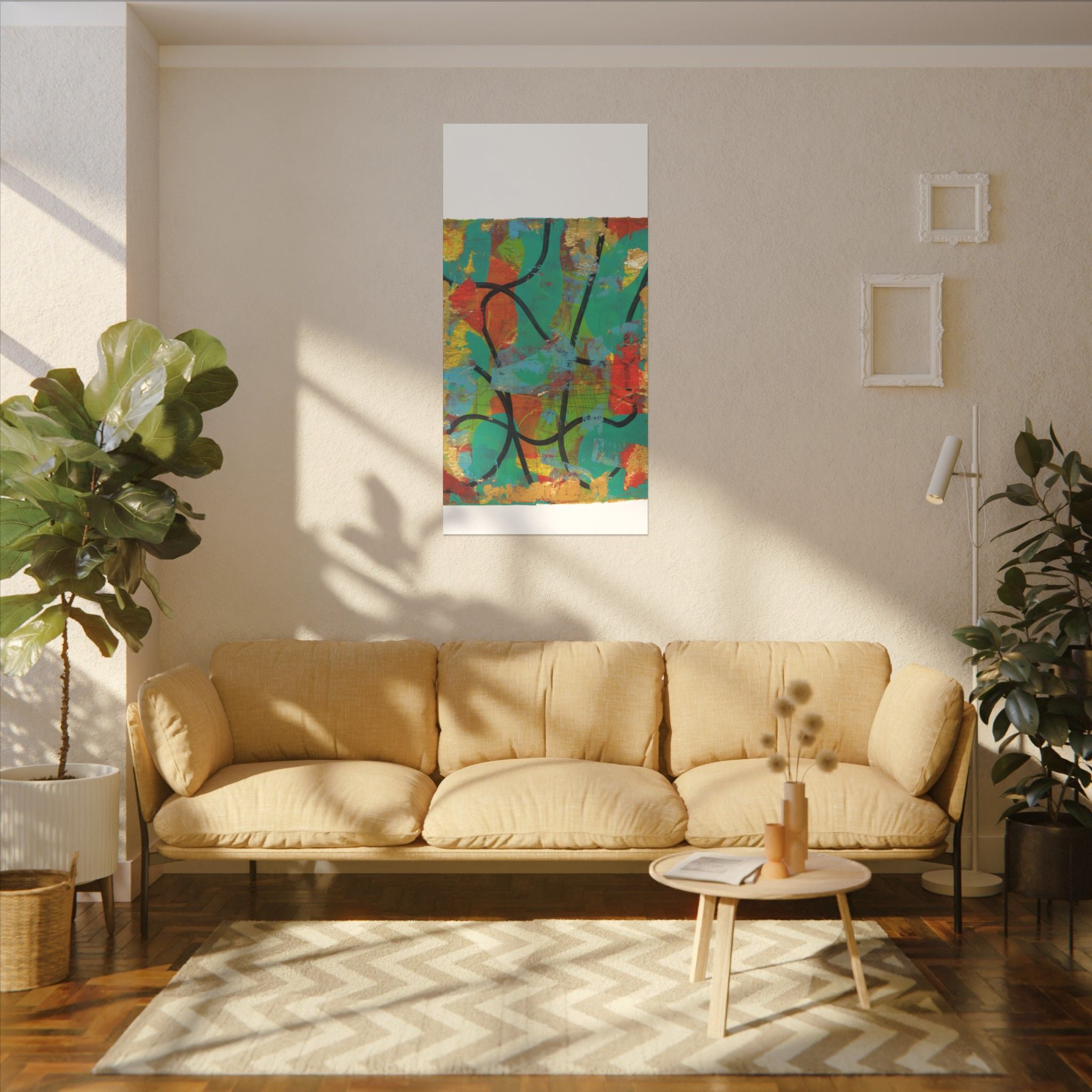 Abstract Tropical Color Splash Canvas