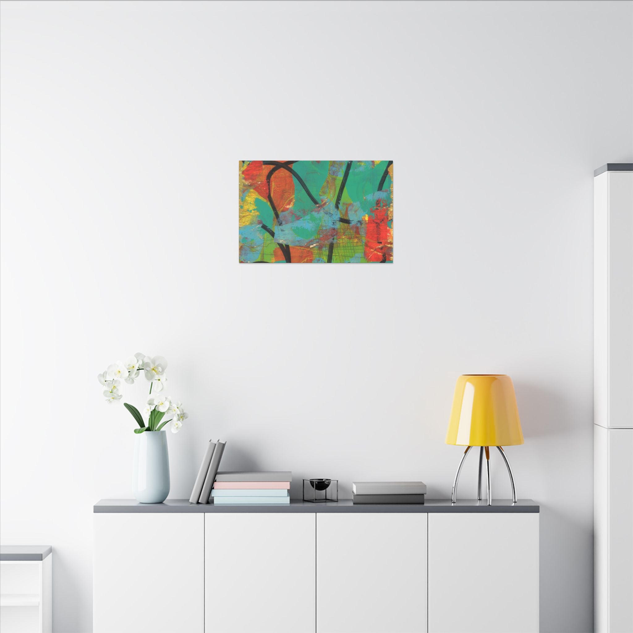 Abstract Tropical Color Splash Canvas