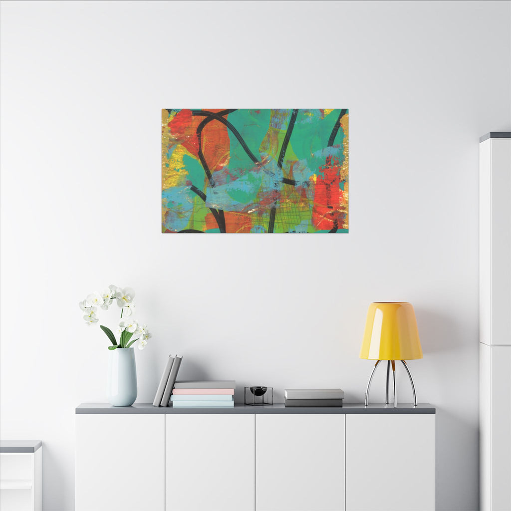 Abstract Tropical Color Splash Canvas