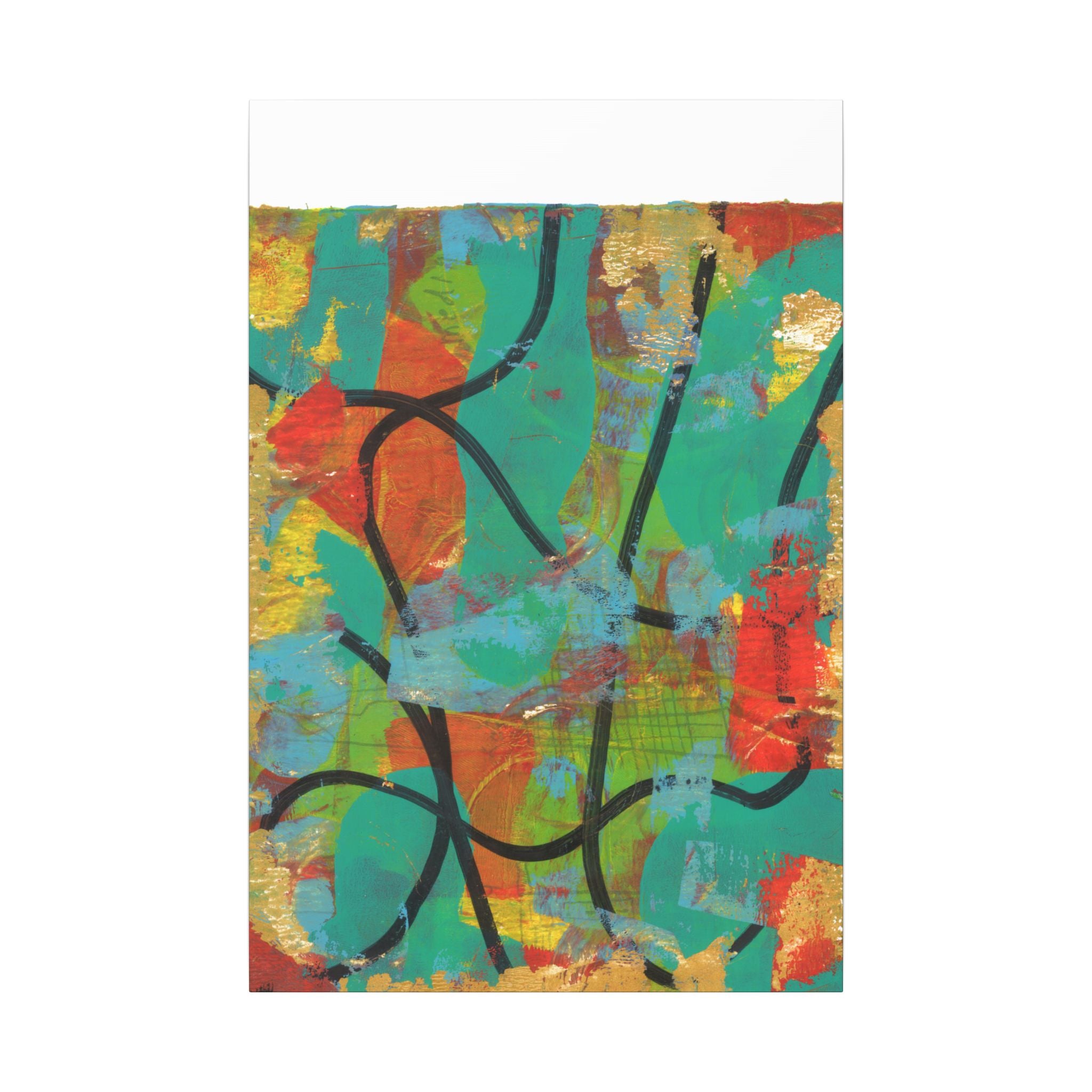 Abstract Tropical Color Splash Canvas