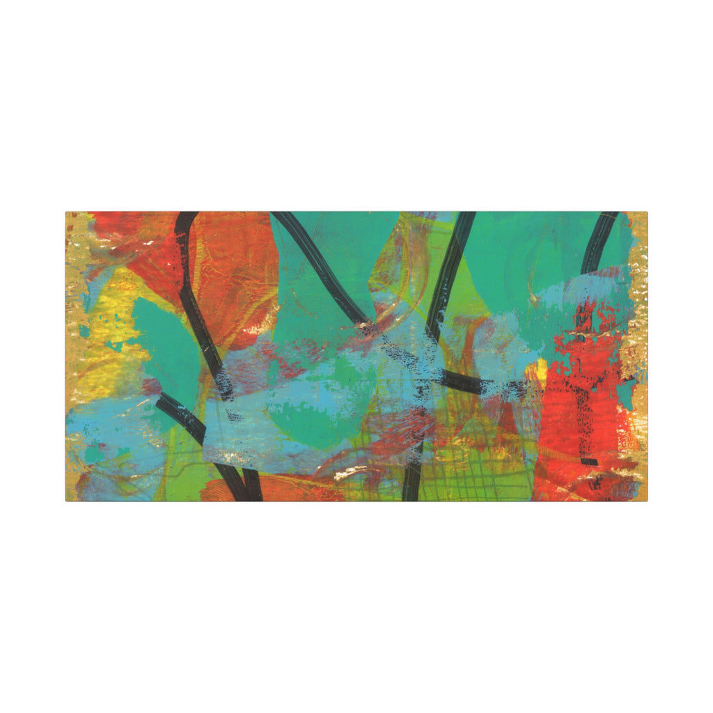 Abstract Tropical Color Splash Canvas