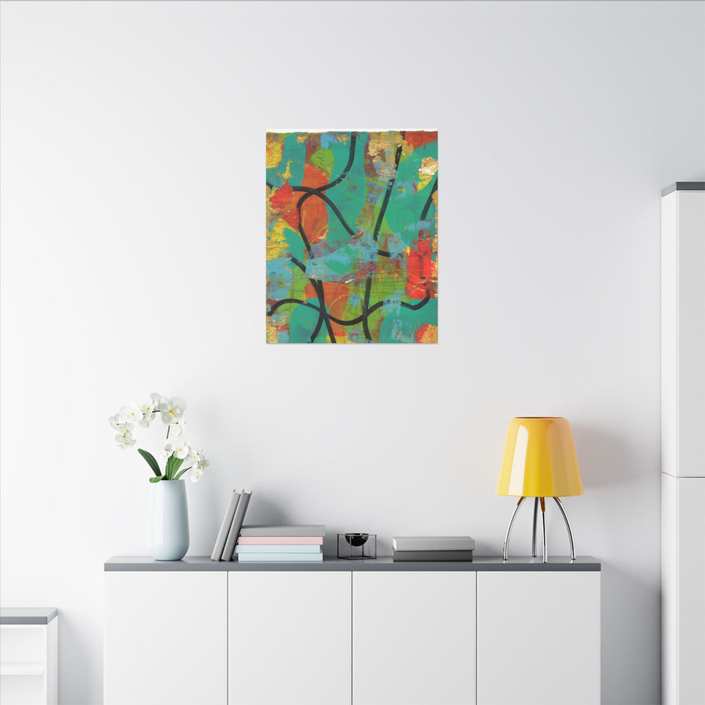 Abstract Tropical Color Splash Canvas