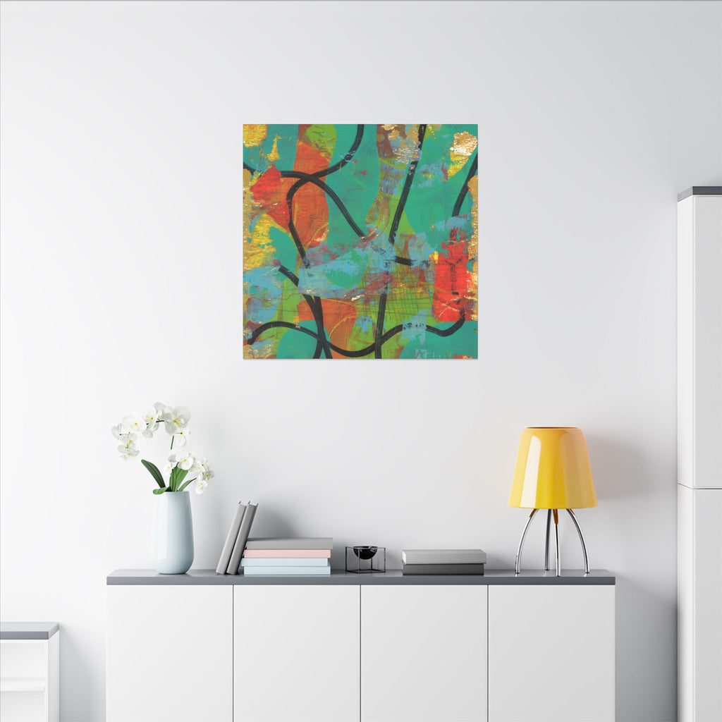 Abstract Tropical Color Splash Canvas