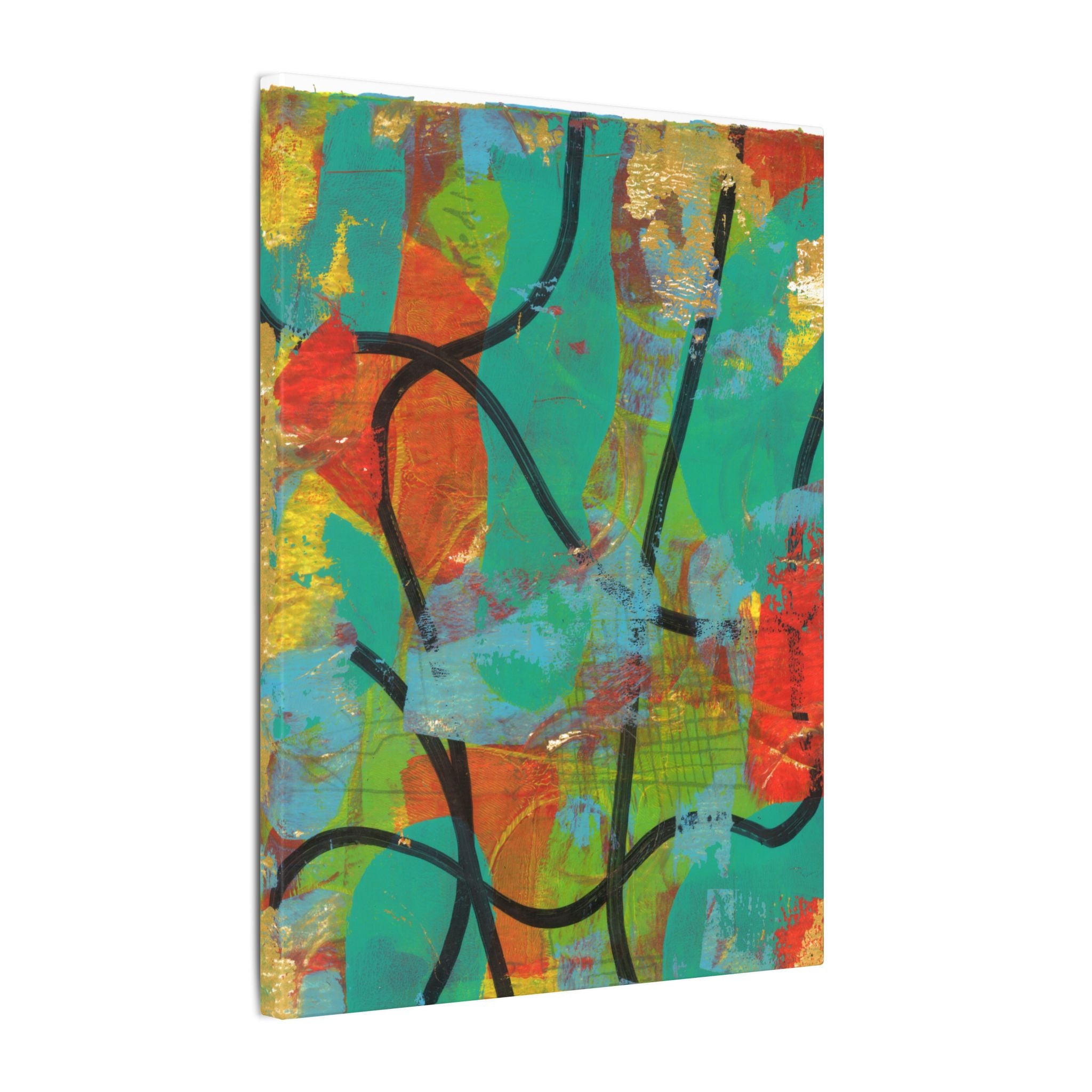 Abstract Tropical Color Splash Canvas