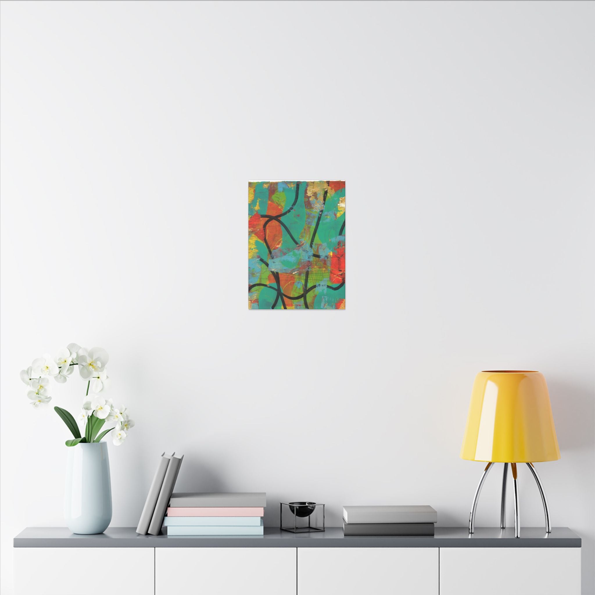 Abstract Tropical Color Splash Canvas