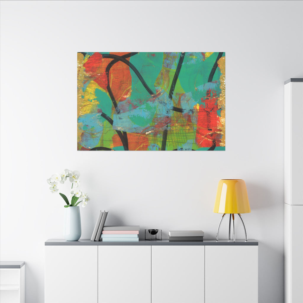 Abstract Tropical Color Splash Canvas