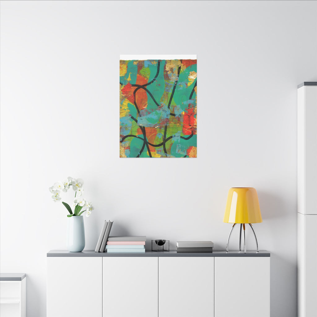 Abstract Tropical Color Splash Canvas