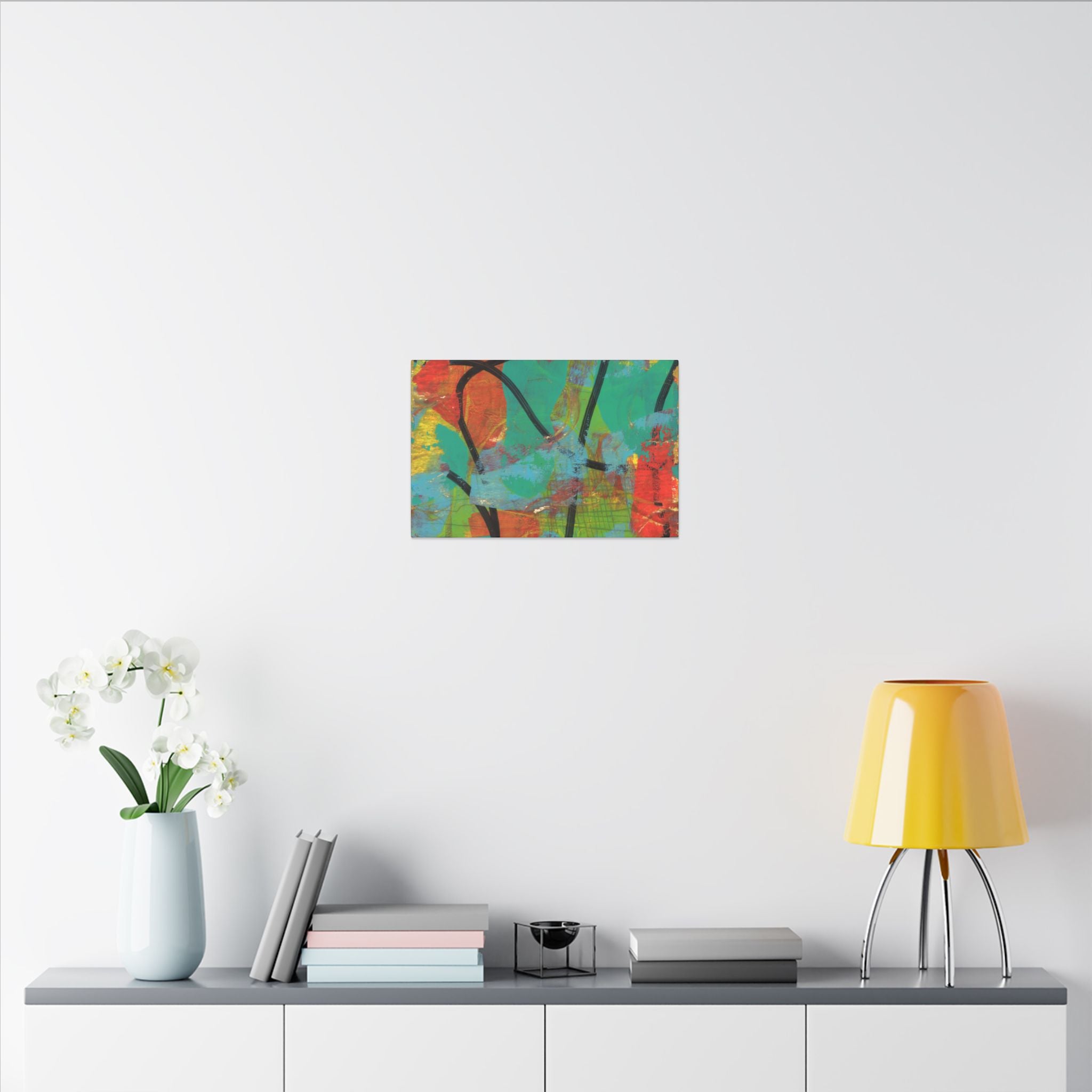 Abstract Tropical Color Splash Canvas