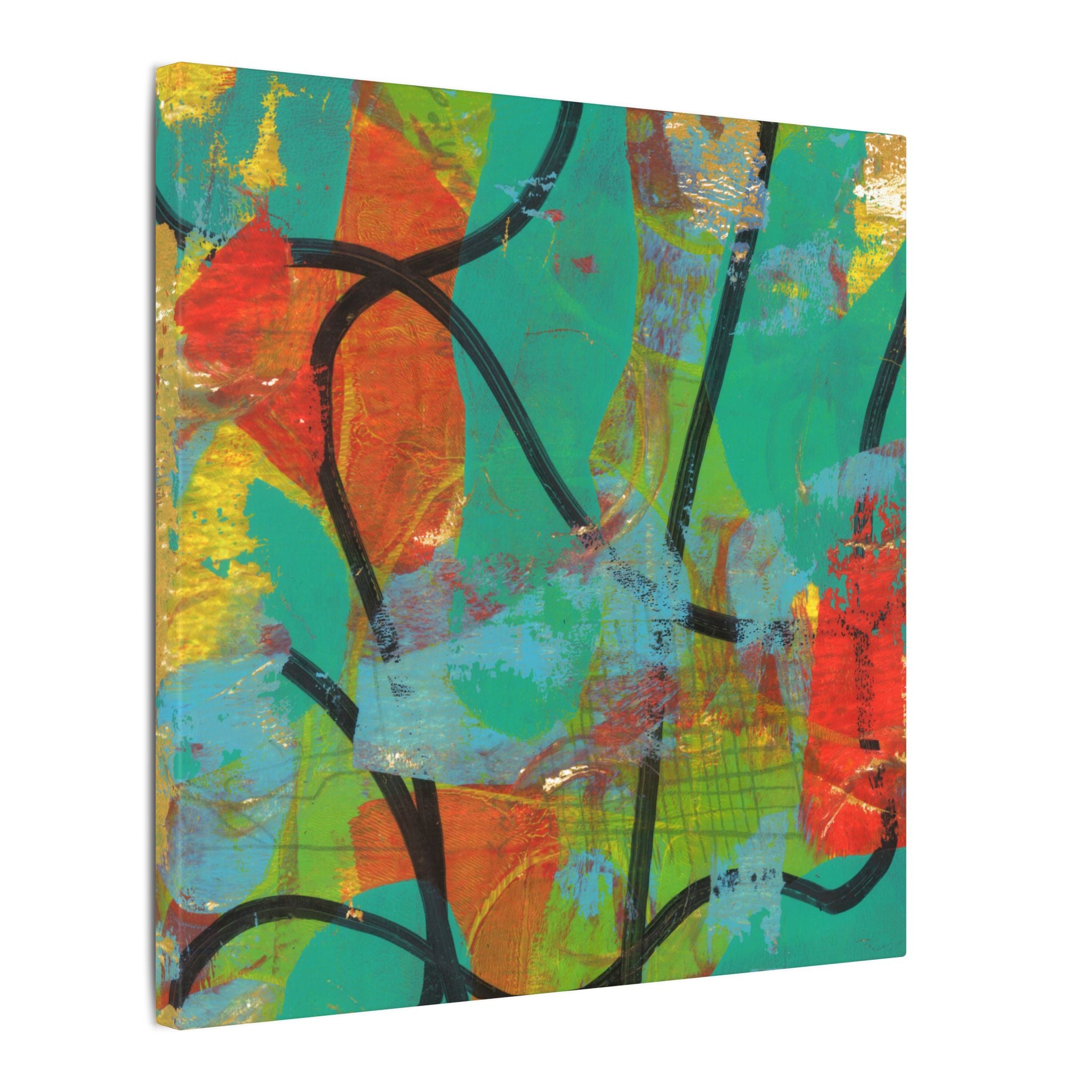 Abstract Tropical Color Splash Canvas