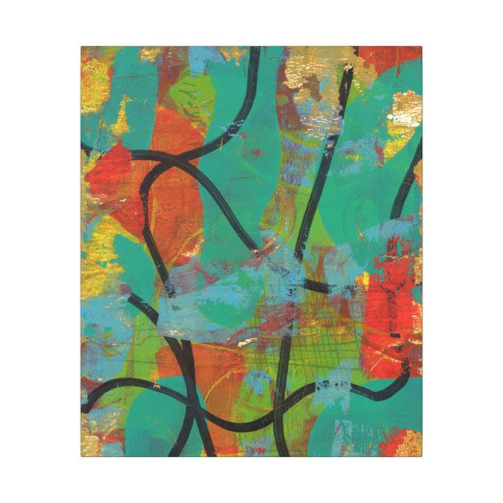 Abstract Tropical Color Splash Canvas