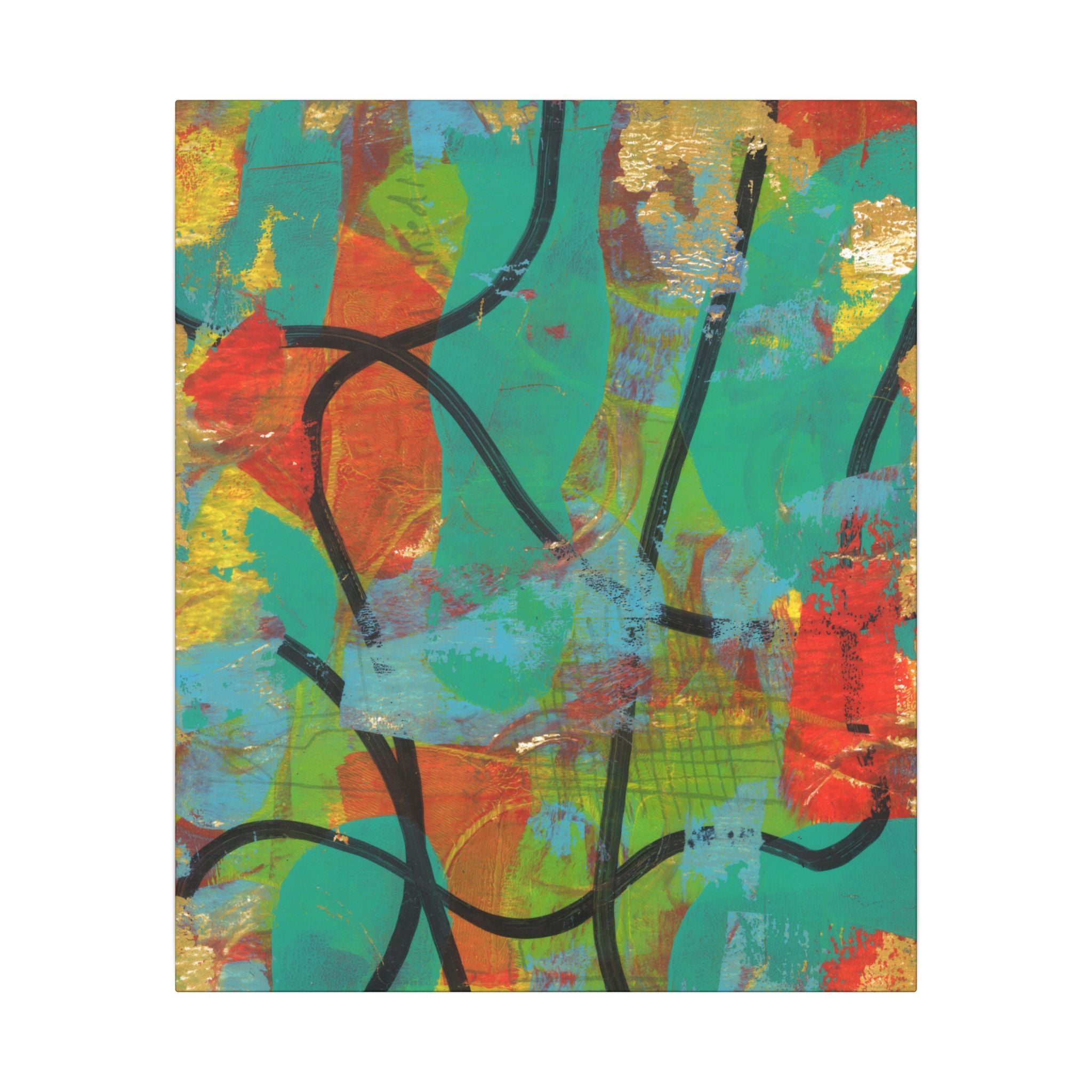 Abstract Tropical Color Splash Canvas