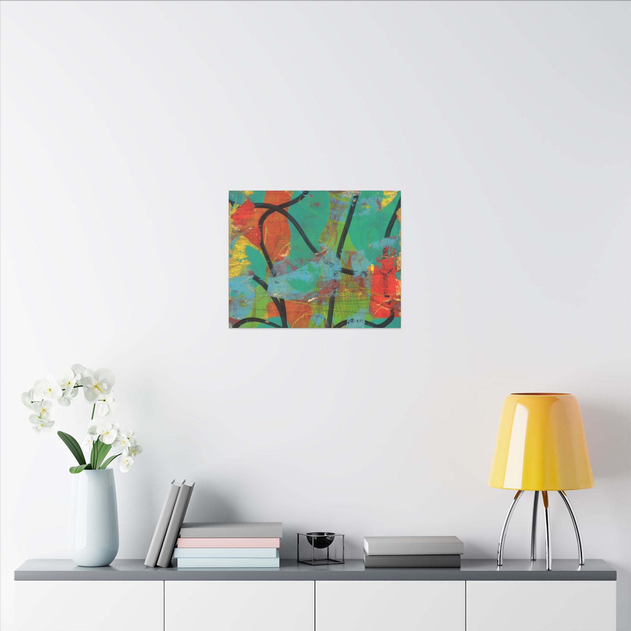 Abstract Tropical Color Splash Canvas