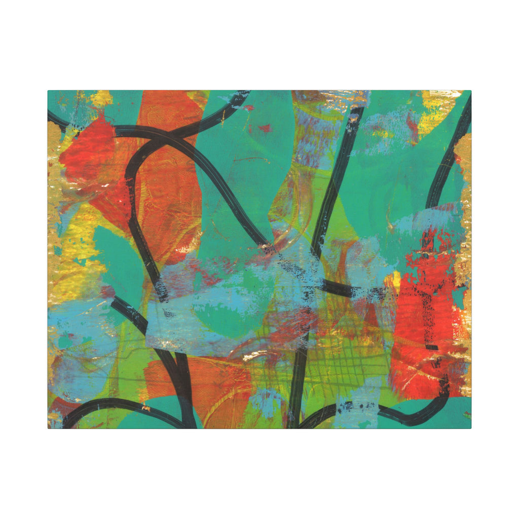Abstract Tropical Color Splash Canvas