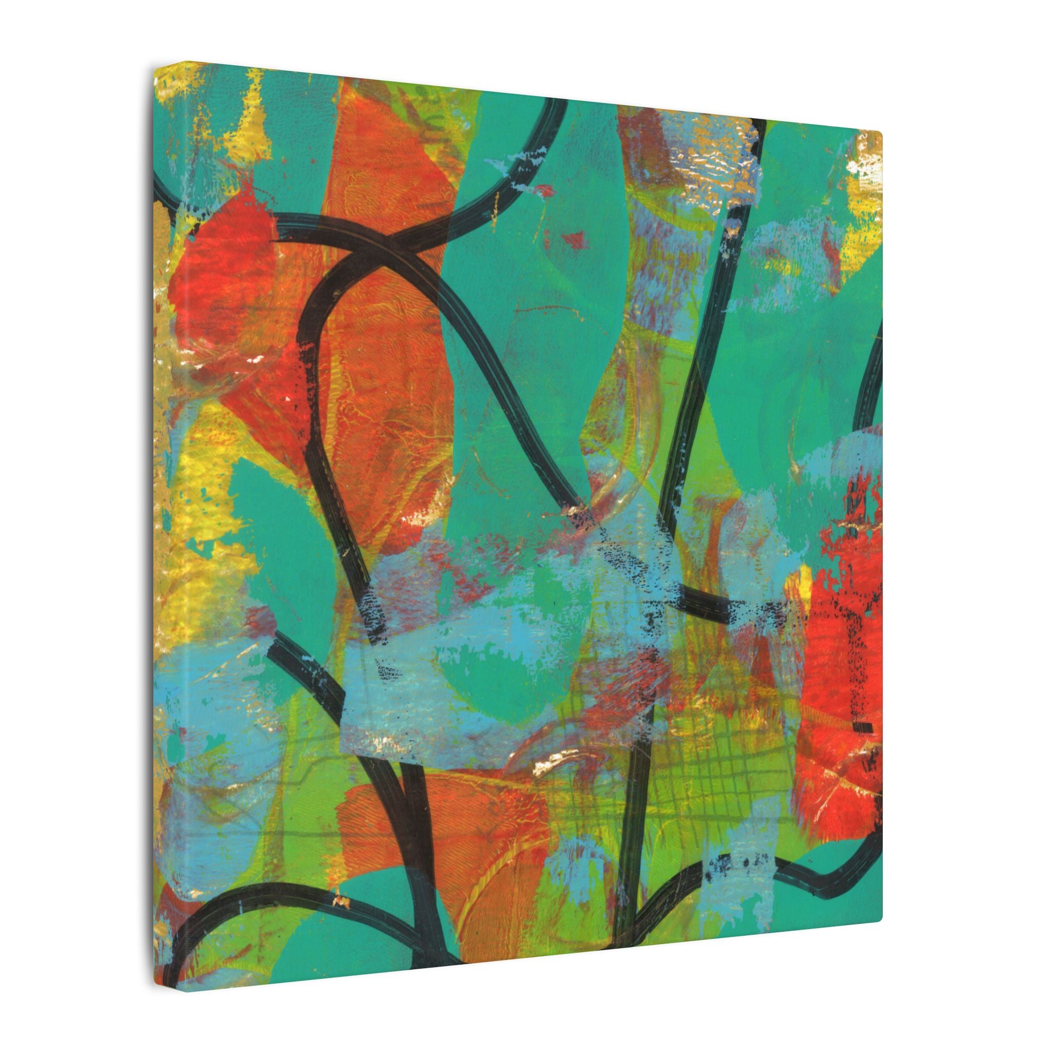 Abstract Tropical Color Splash Canvas