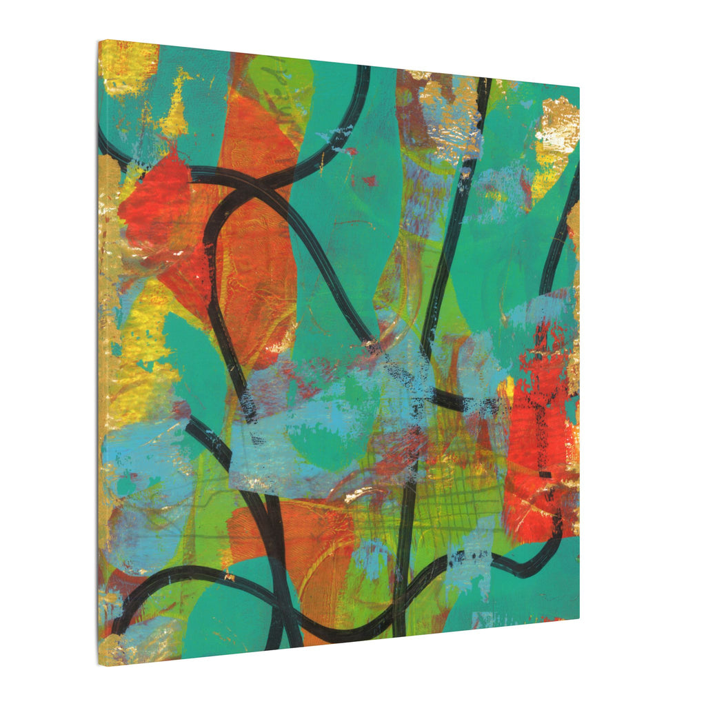 Abstract Tropical Color Splash Canvas