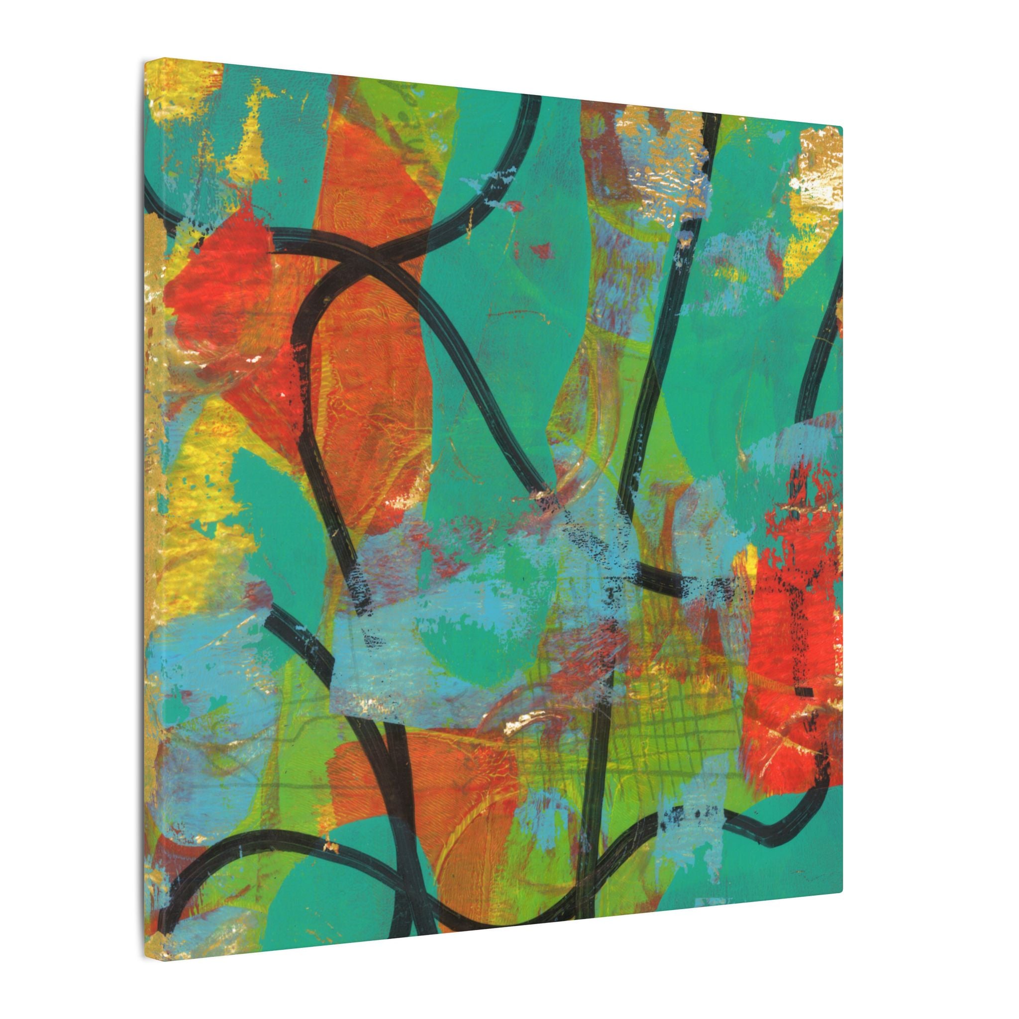 Abstract Tropical Color Splash Canvas