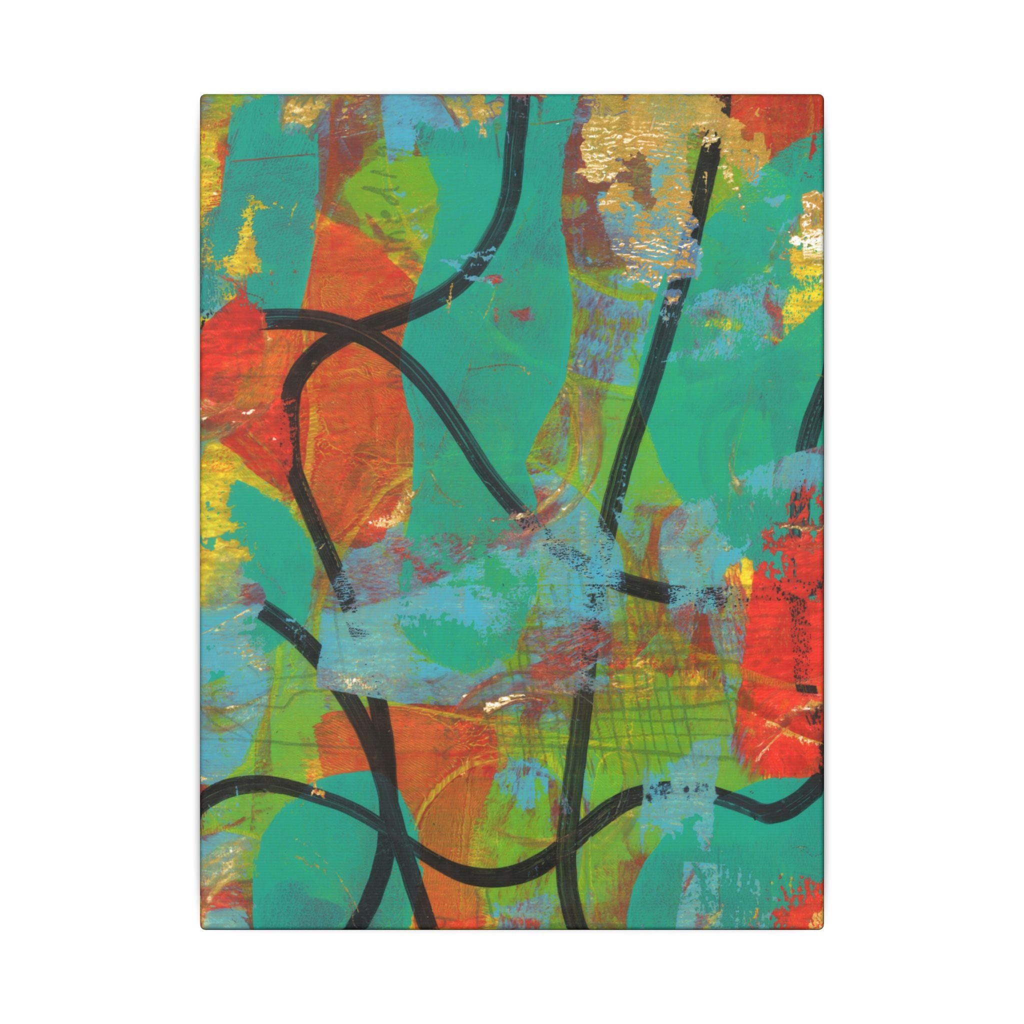 Abstract Tropical Color Splash Canvas