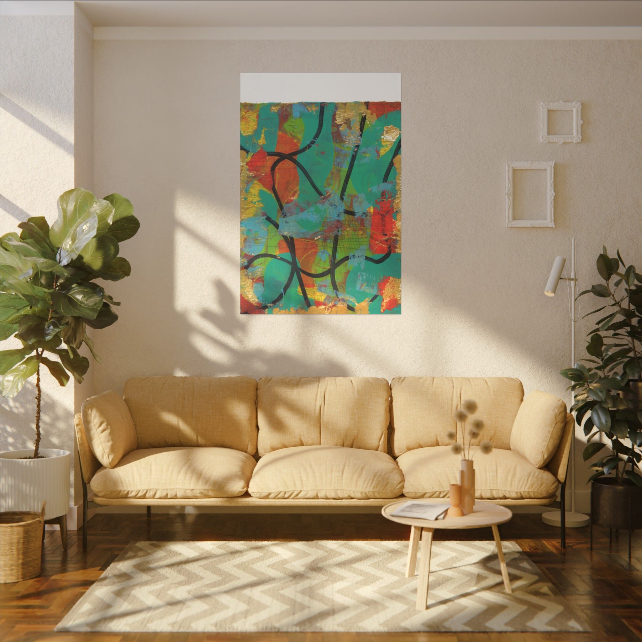 Abstract Tropical Color Splash Canvas