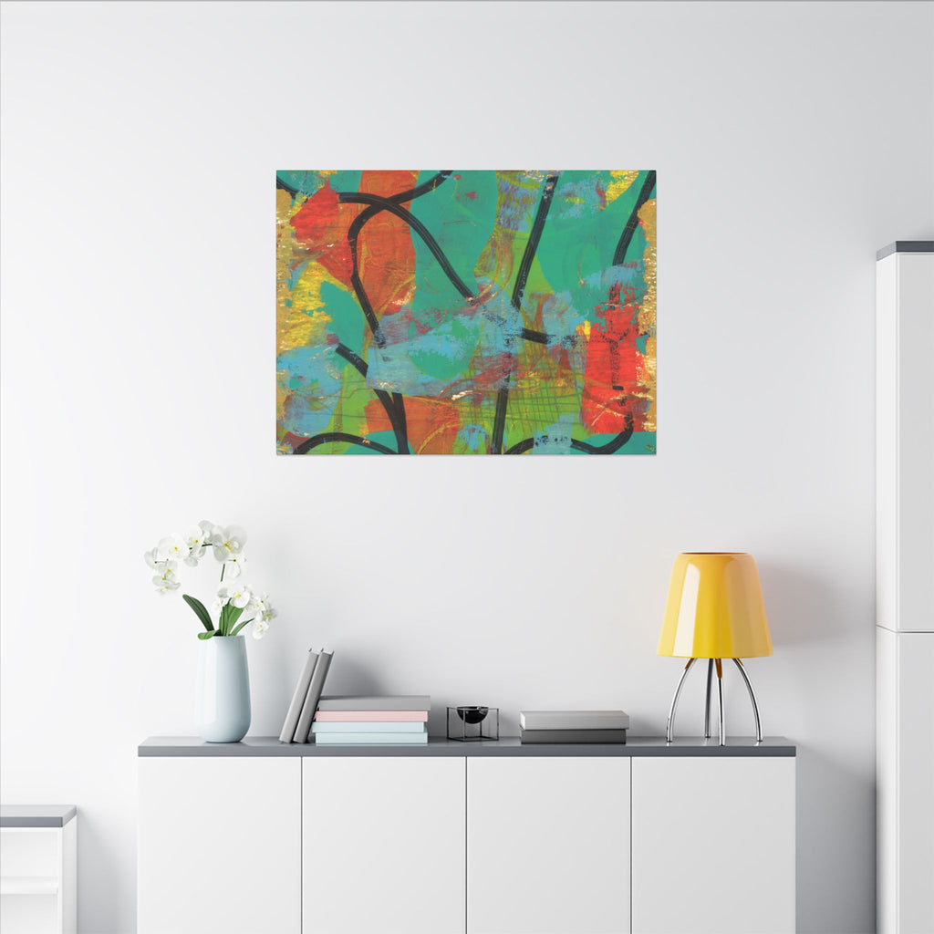 Abstract Tropical Color Splash Canvas
