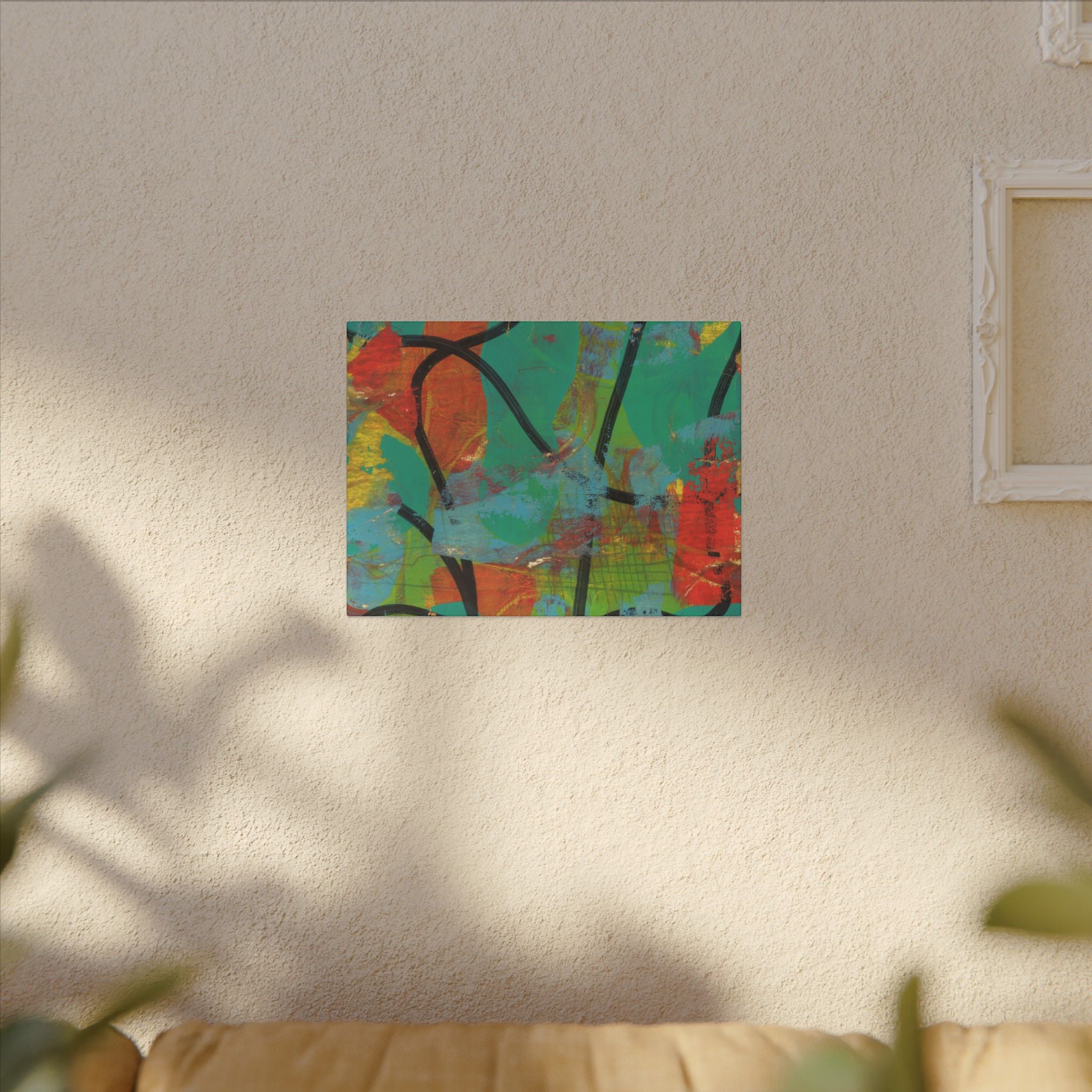 Abstract Tropical Color Splash Canvas