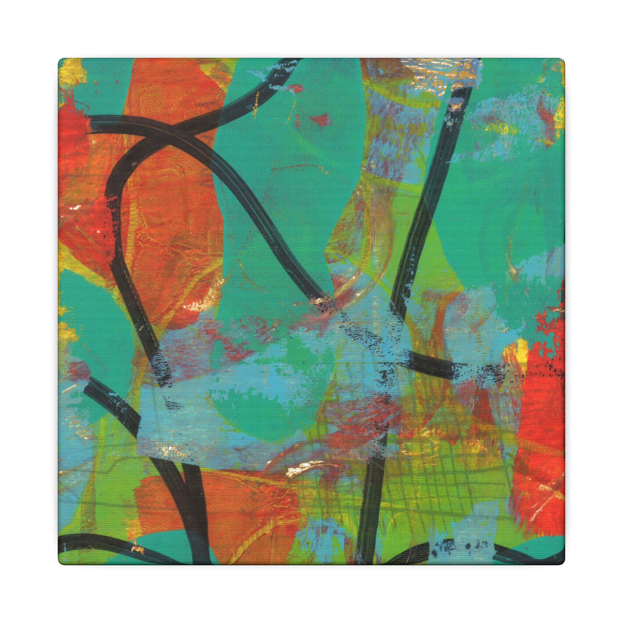 Abstract Tropical Color Splash Canvas