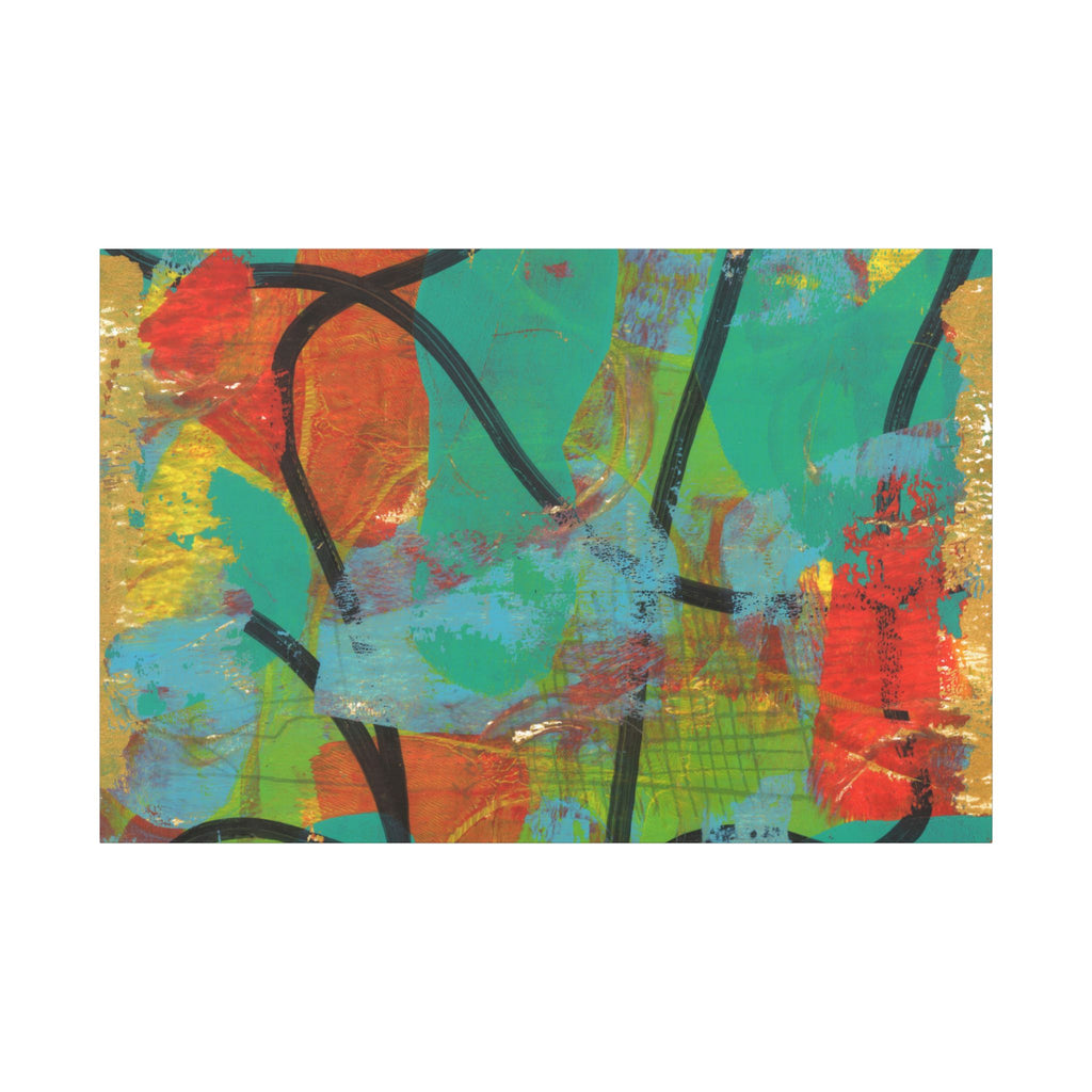 Abstract Tropical Color Splash Canvas