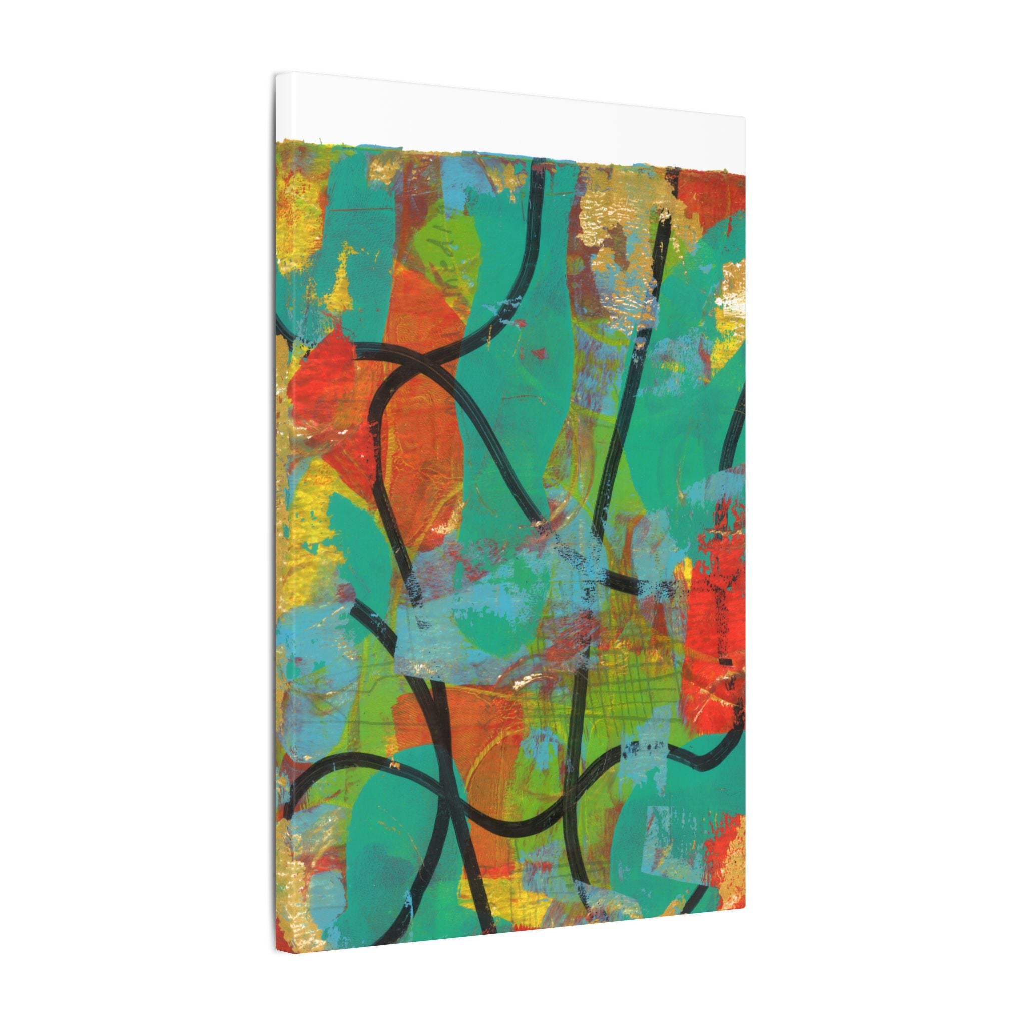 Abstract Tropical Color Splash Canvas