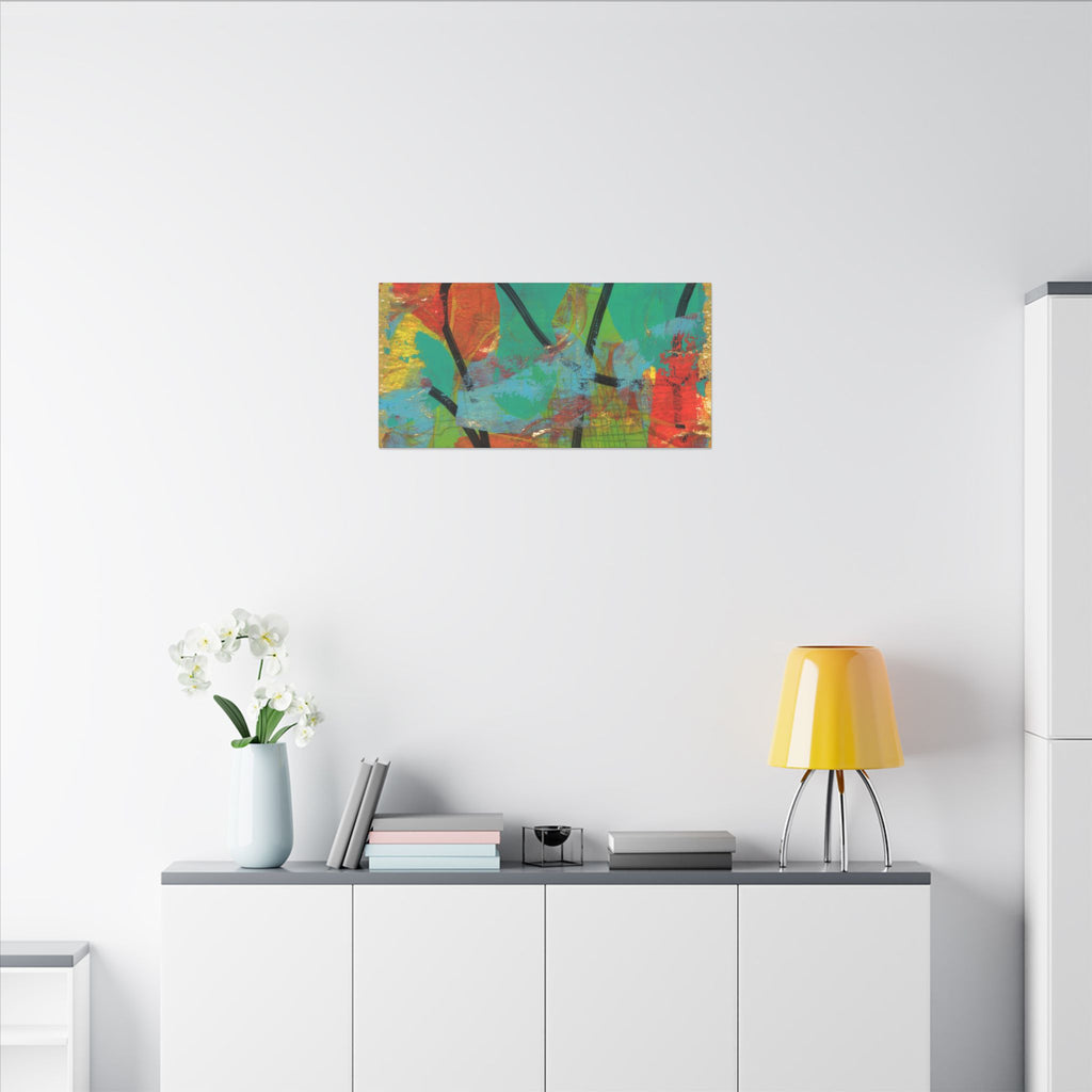 Abstract Tropical Color Splash Canvas