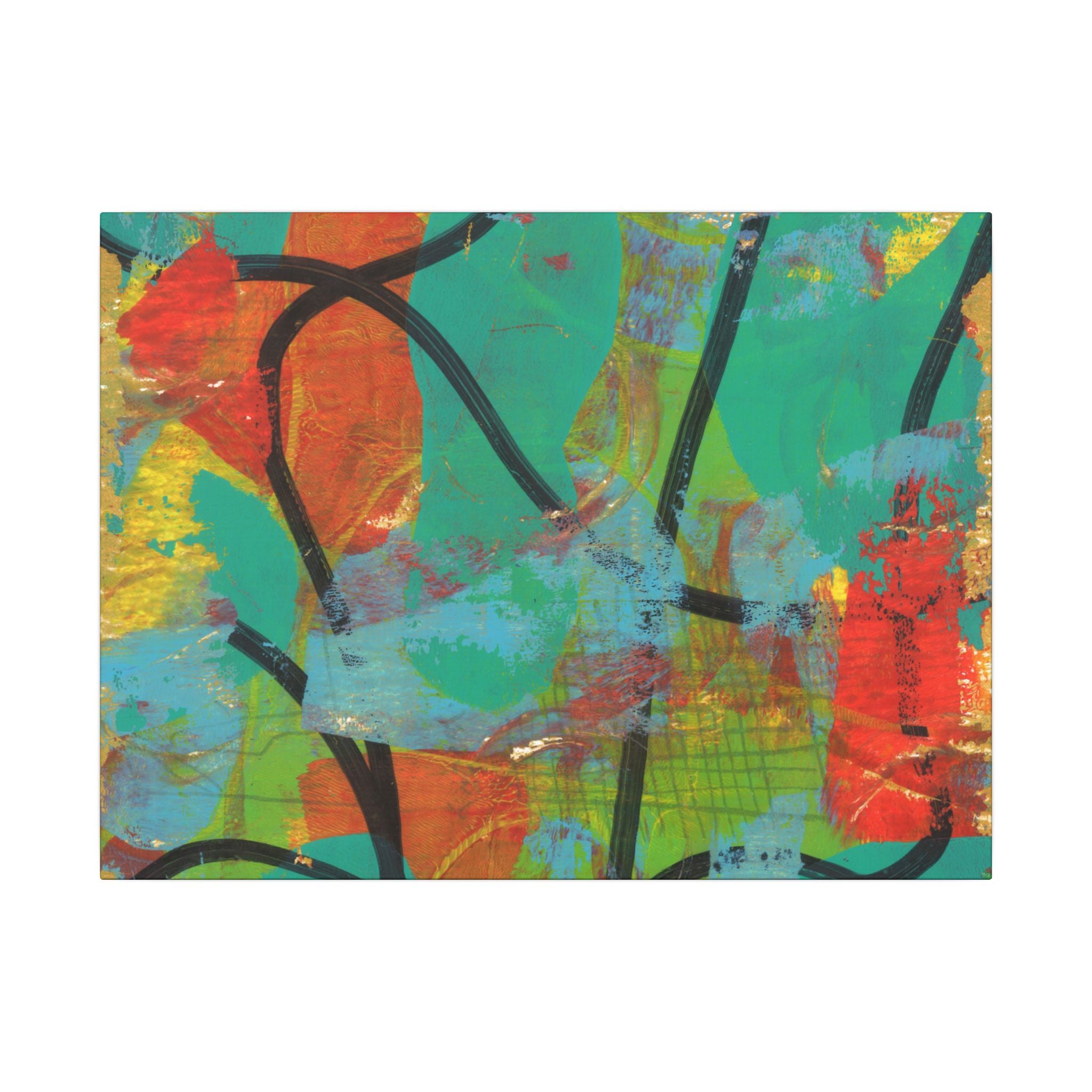 Abstract Tropical Color Splash Canvas